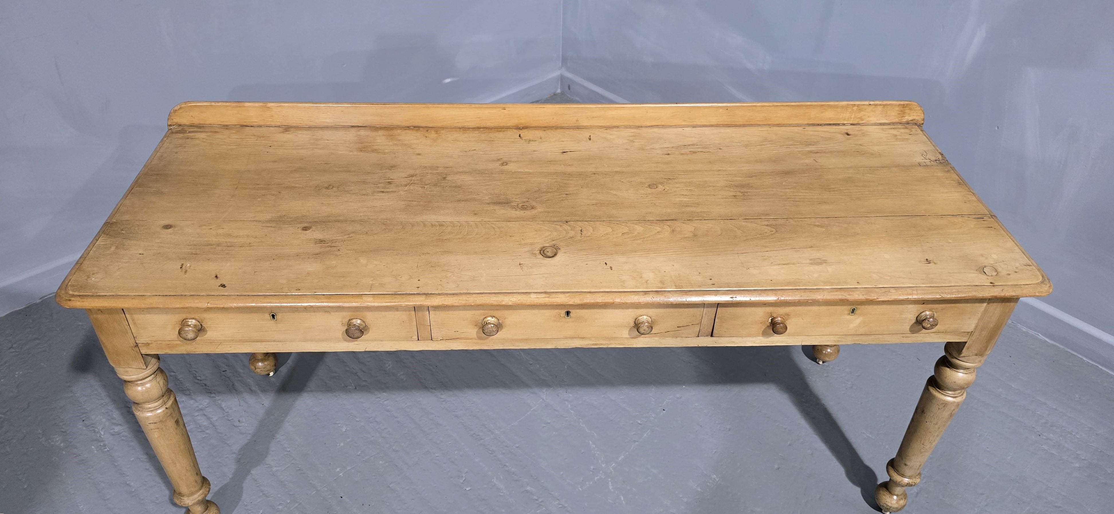 English Super Early Victorian Pine Console Hall Table For Sale