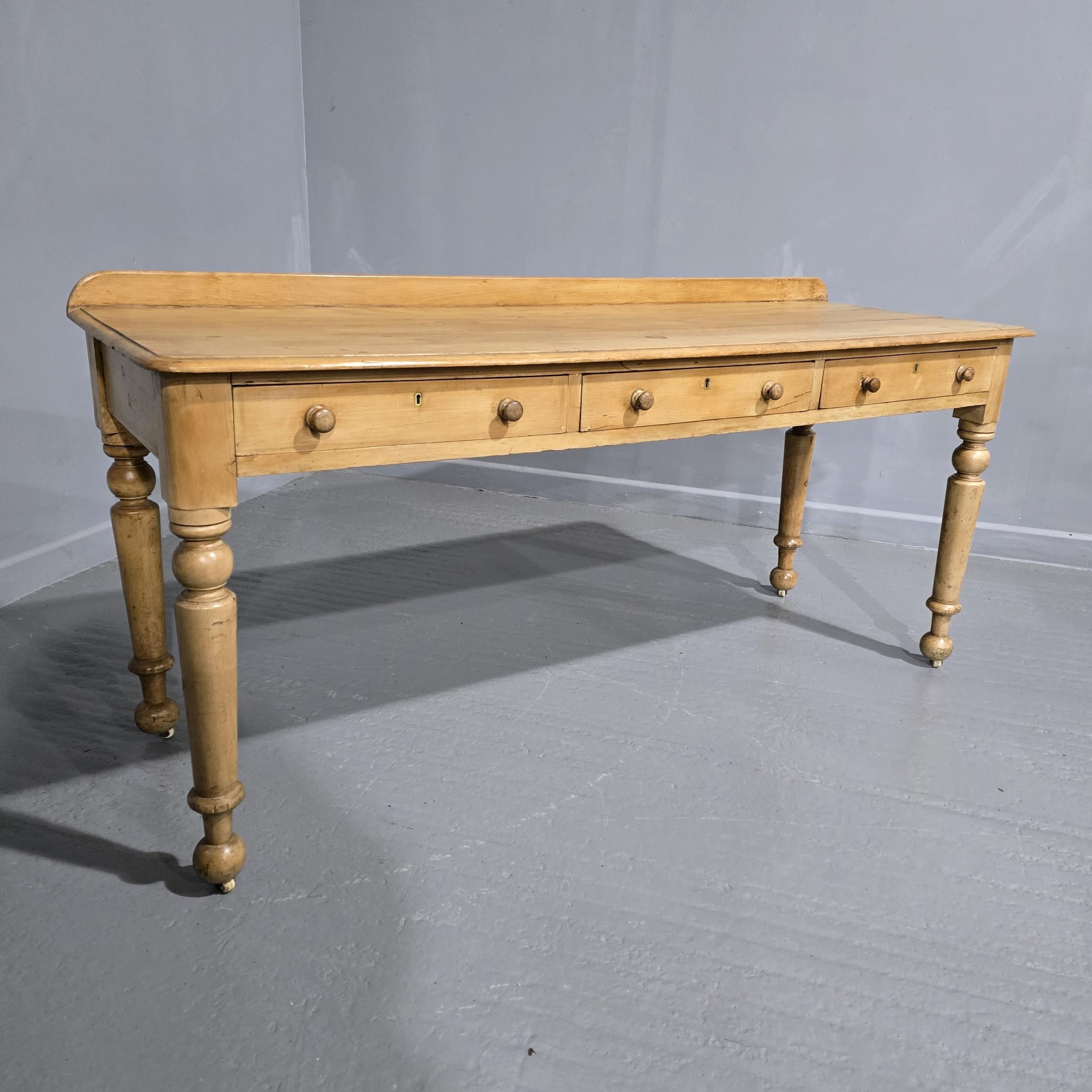 Super Early Victorian Pine Console Hall Table For Sale 2