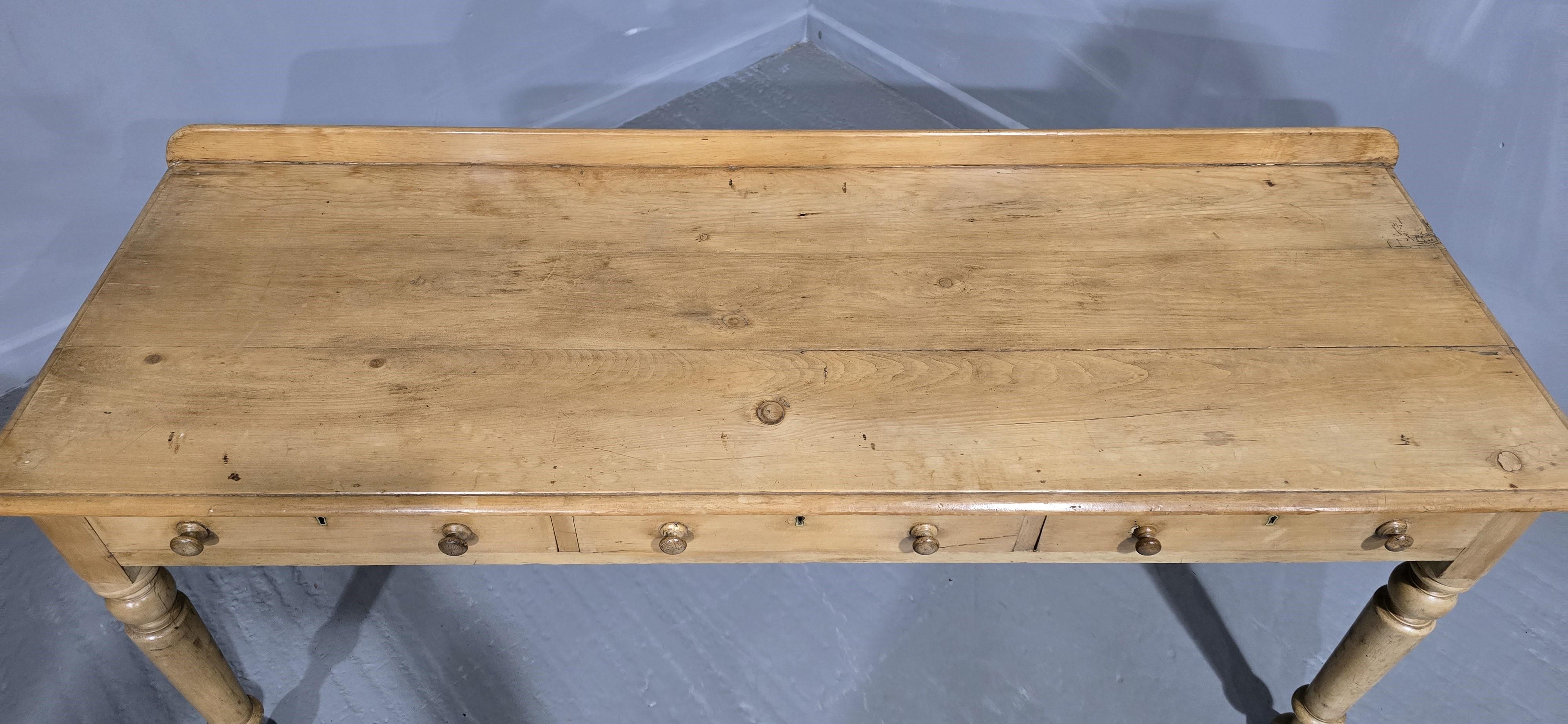 Super Early Victorian Pine Console Hall Table For Sale 3
