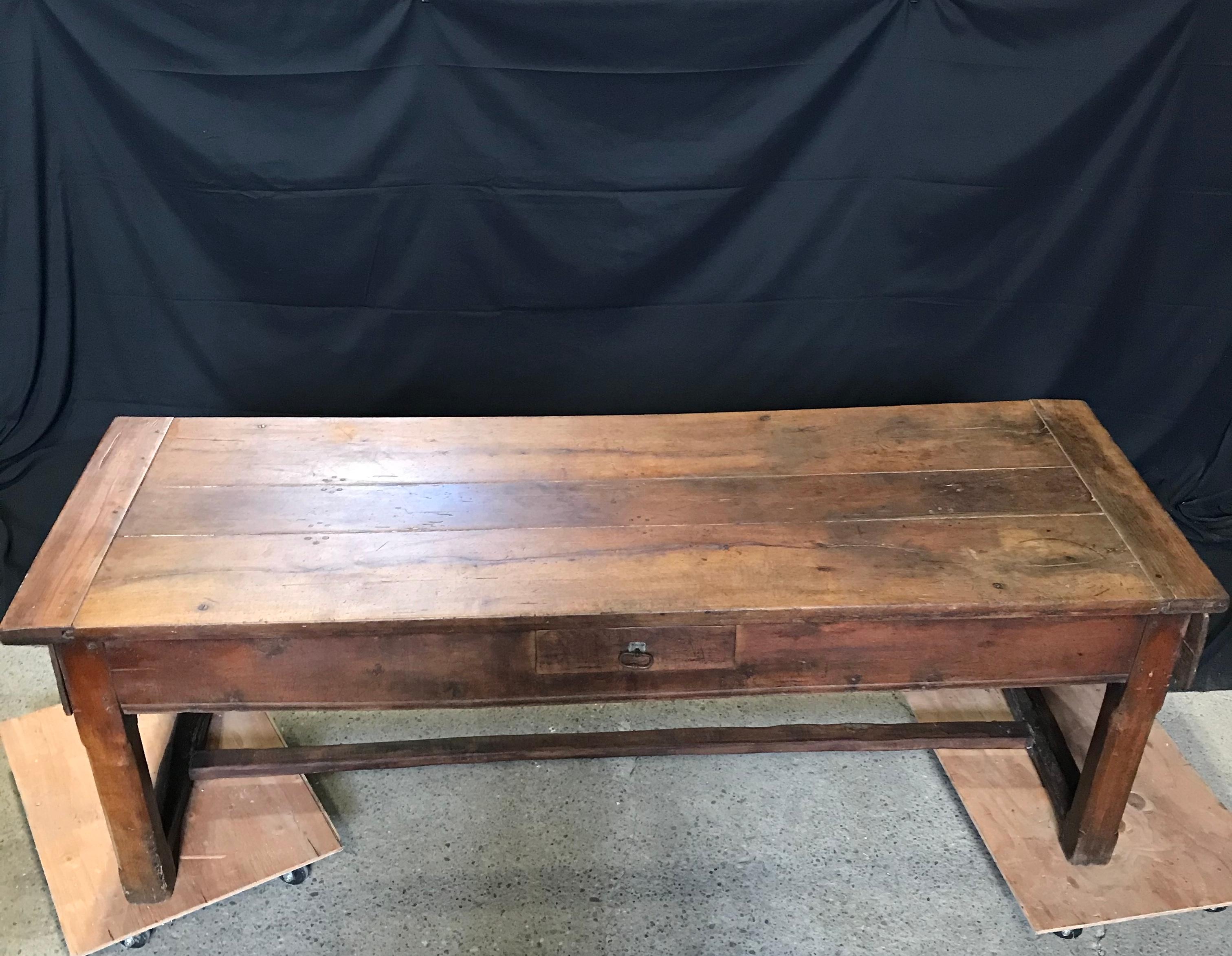 Super Early Walnut French Country Farmhouse Table 2