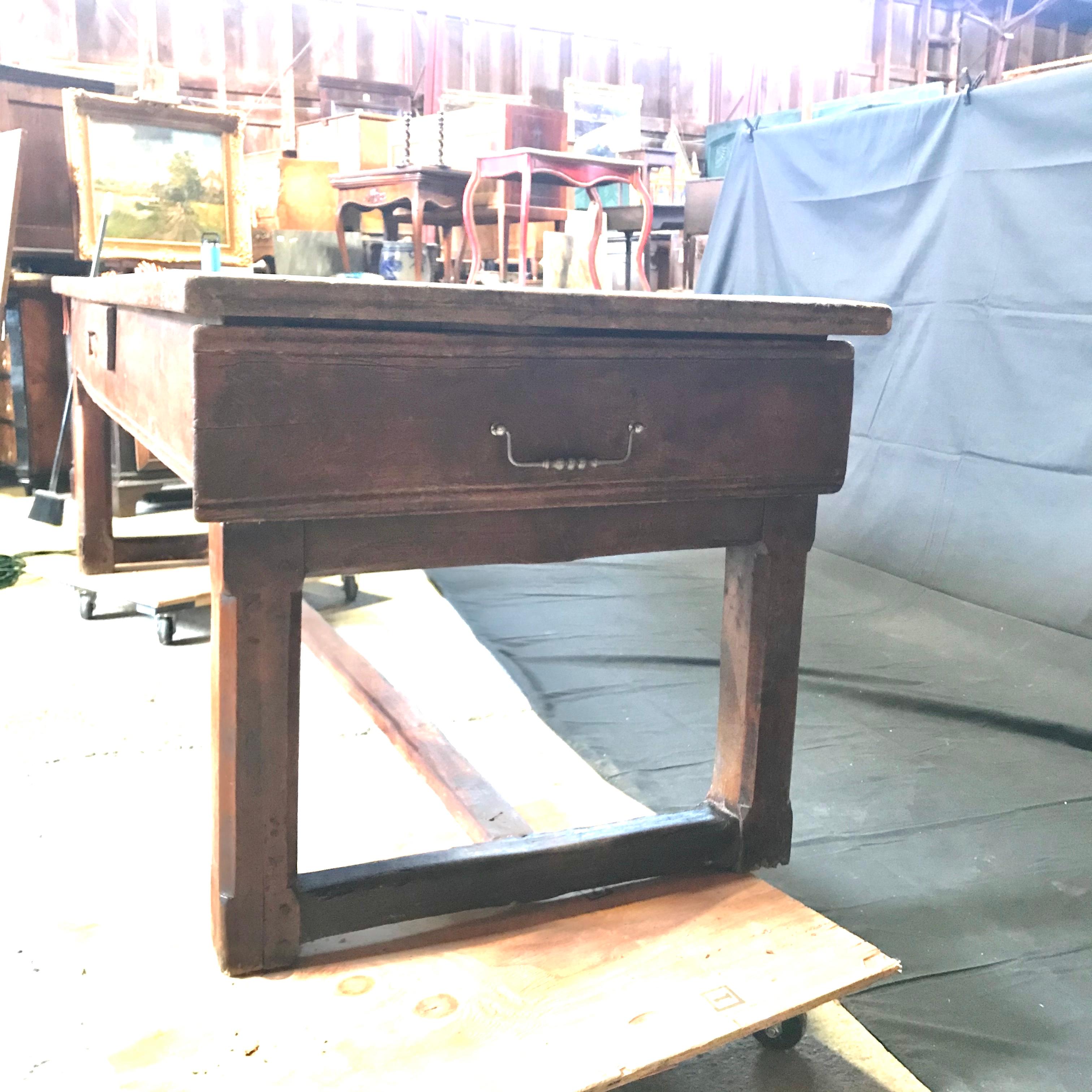 Super Early Walnut French Country Farmhouse Table 4