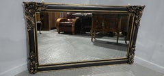 Super Ebonised and Gilt Overmantle Mirror