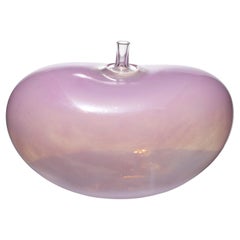 Super Egg Candy Pink, bean shaped handblown glass sculpture by Bertil Vallien