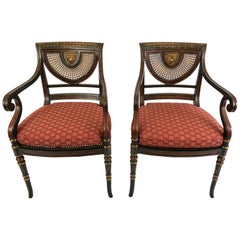 Super élégante paire de fauteuils Hollywood Regency Smith & Watson