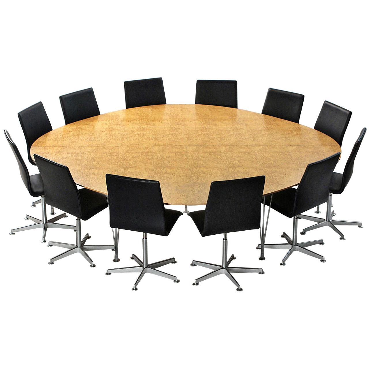 'Super Ellipse' Conference or Dining Table by Piet Hein For Sale