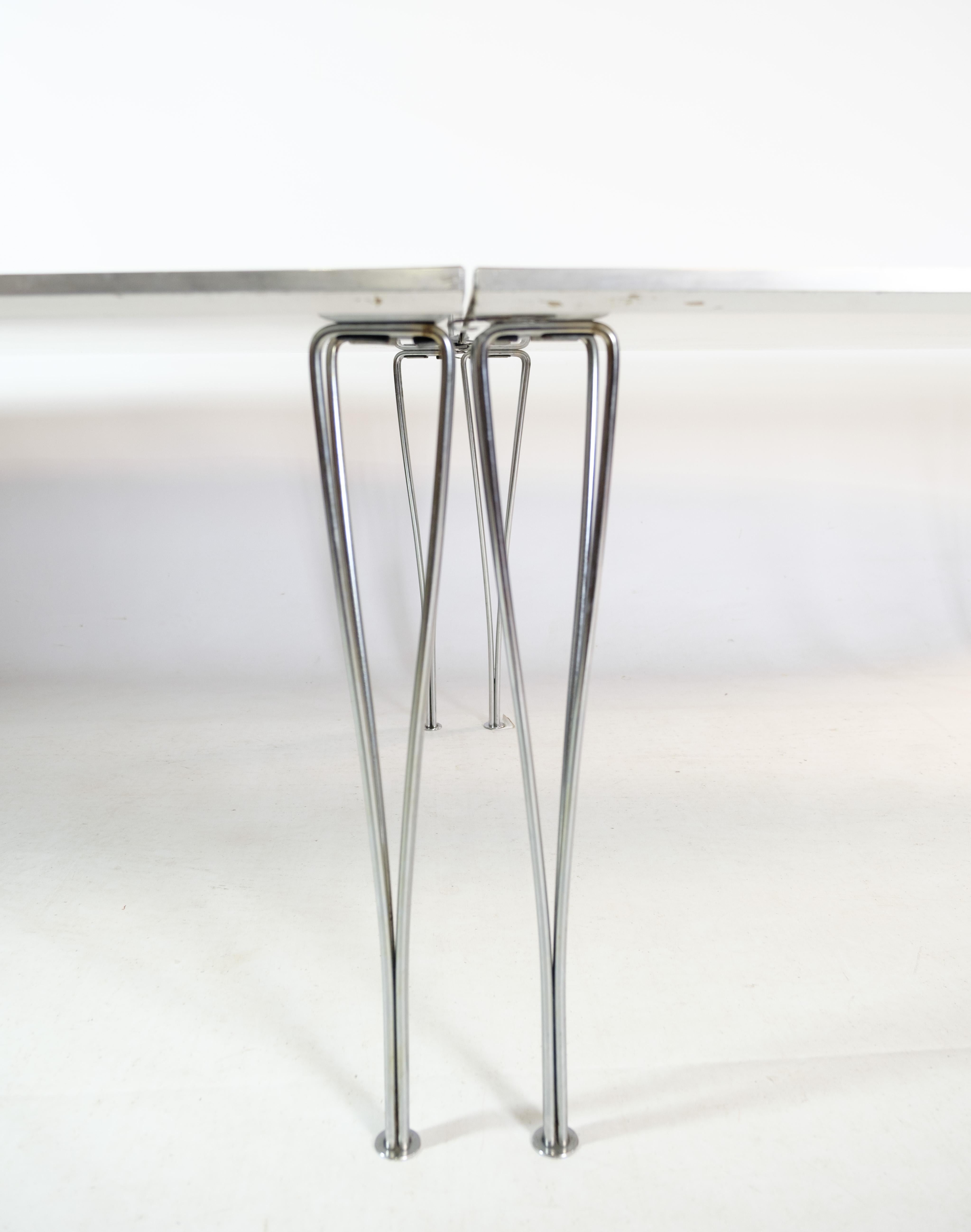 Acier inoxydable Superbe table de conférence Ellipse, conçue par Piet Hein & Bruno Mathsson en vente