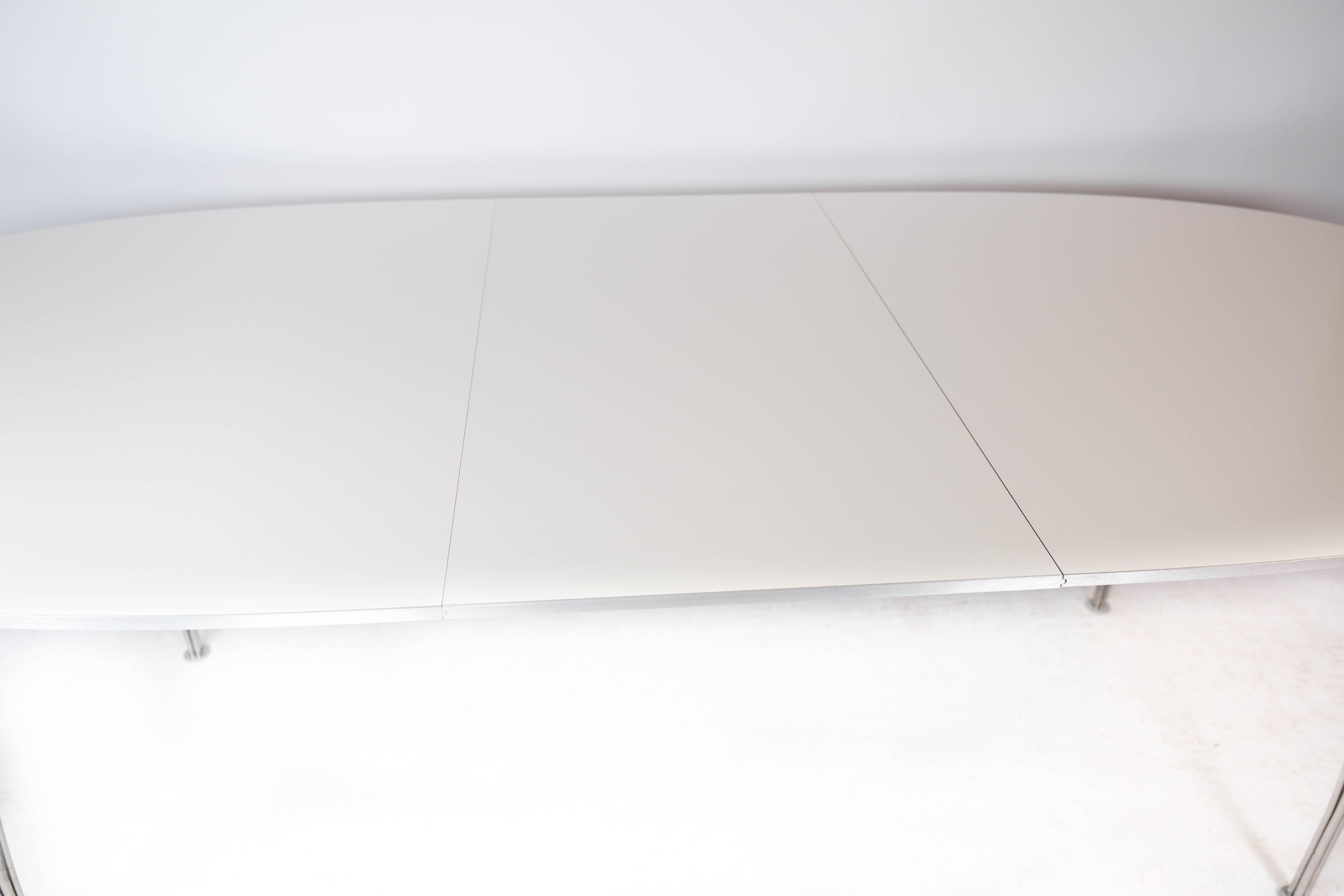 Super Ellipse Dining Table With White Laminate Designed By Piet Hein From 2011 For Sale 3