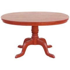 Tavolo con piedistallo dipinto di arancione su misura, realizzato su ordinazione da Petersen Antiques