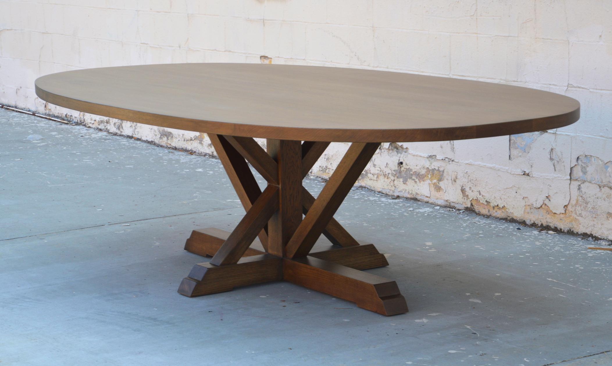 Arts and Crafts Hilda Dining Table Made from Rift Sawn Oak  For Sale