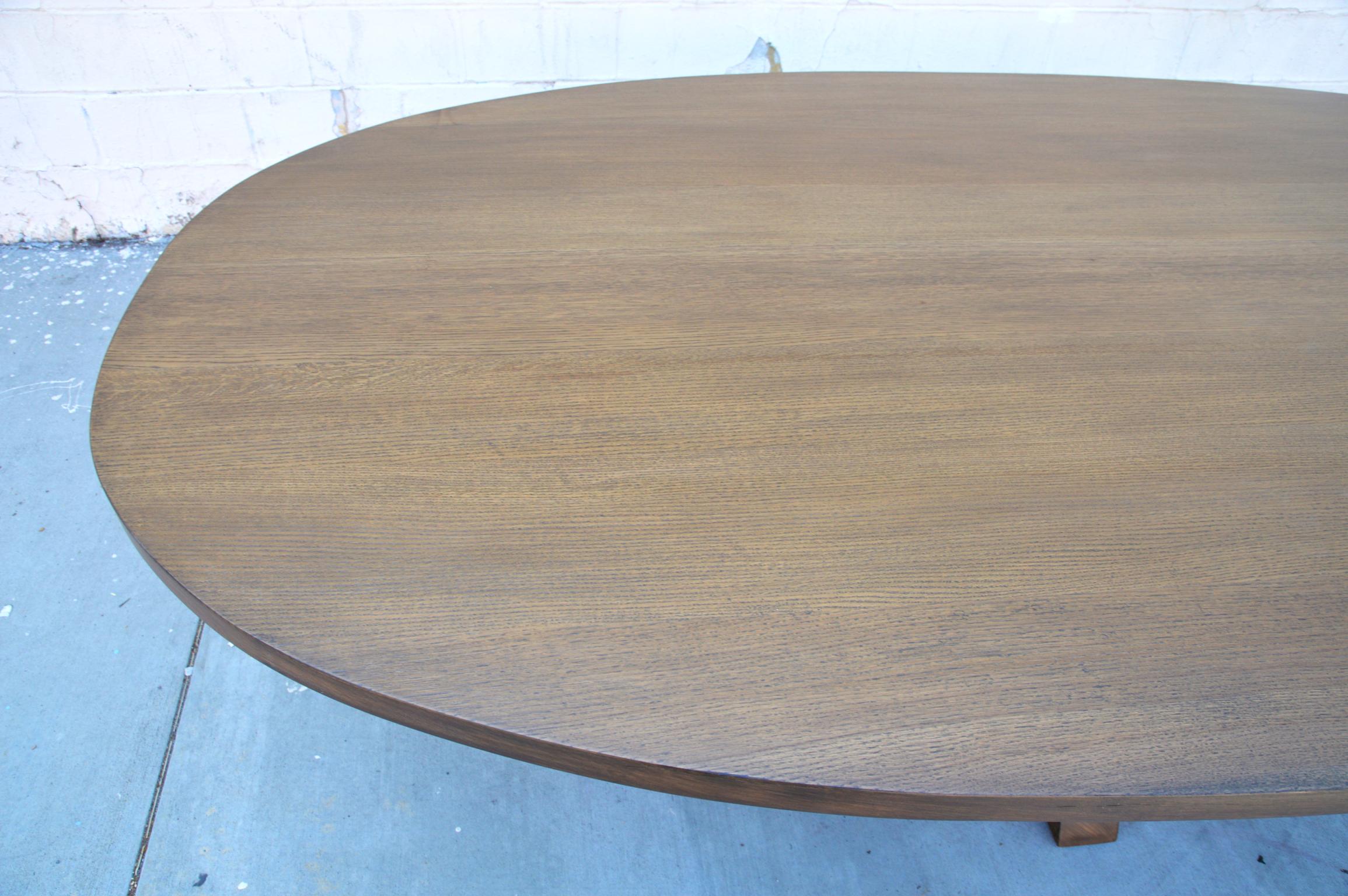 Hand-Crafted Hilda Dining Table Made from Rift Sawn Oak  For Sale