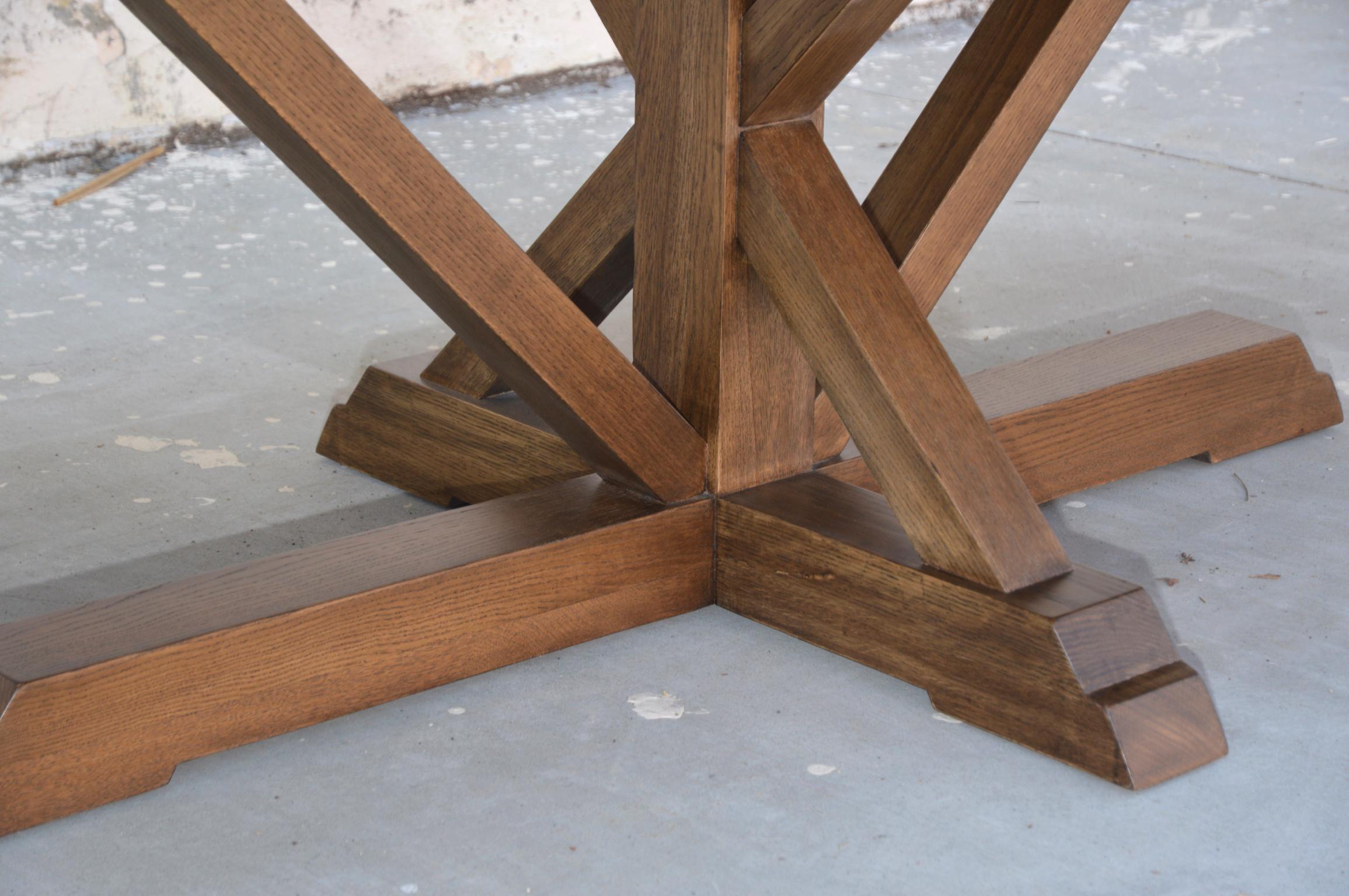 Tavolo da pranzo Hilda realizzato in Oak Oak segato a spacco in vendita 1