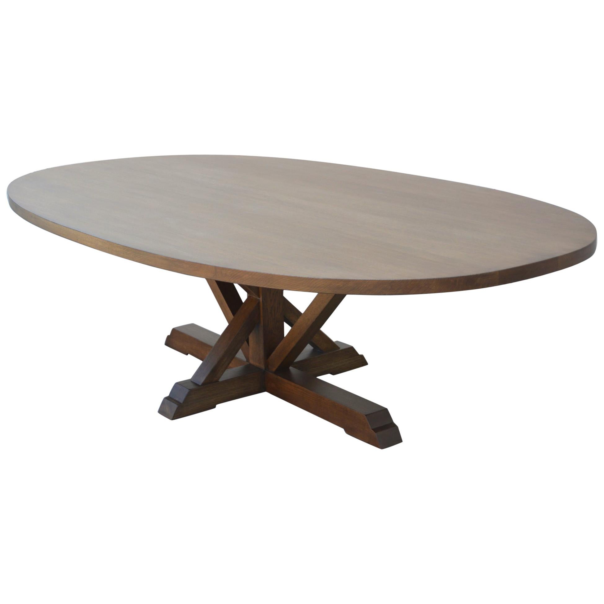 Hilda Dining Table Made from Rift Sawn Oak  For Sale