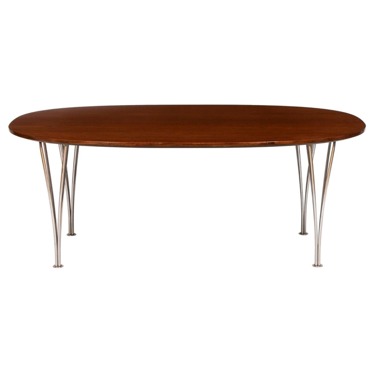 Super Elliptical Fritz Hansen Rosewood Coffee Table For Sale
