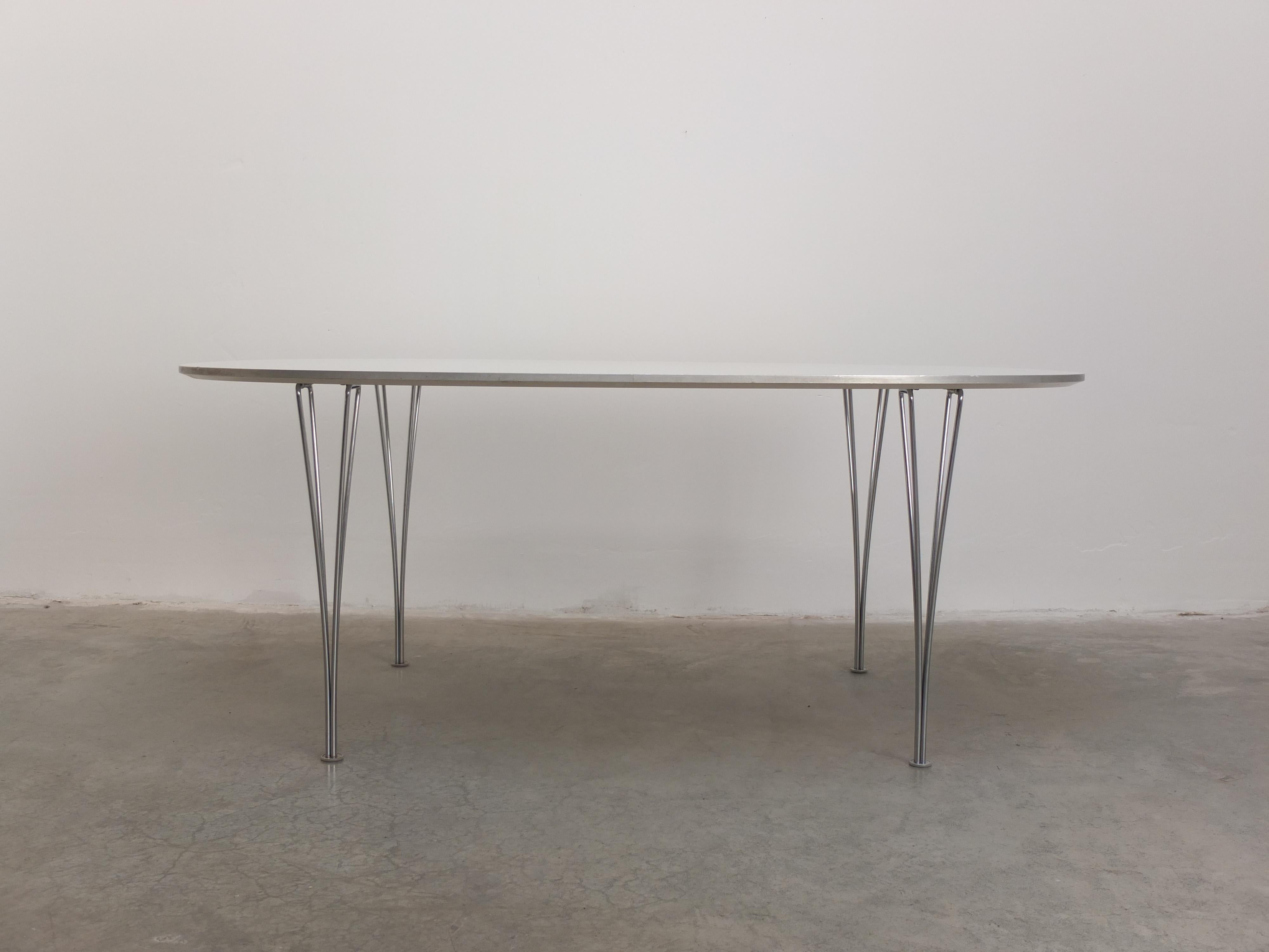 Scandinavian Modern 'Super-Elliptical' Table by Piet Hein & Bruno Mathsson for Fritz Hansen, 1960s