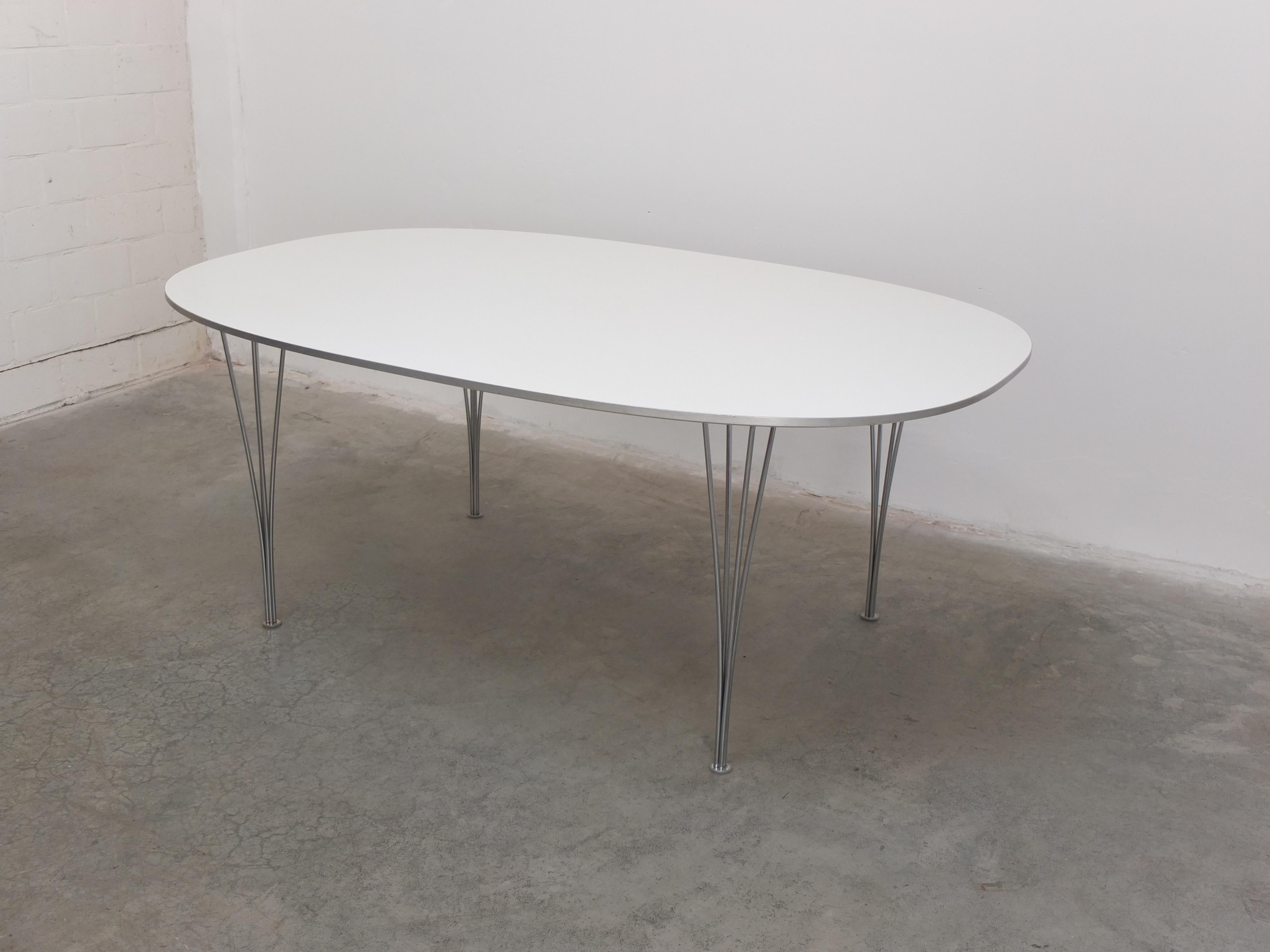Danois Table « Super-Elliptical » de Piet Hein & Bruno Mathsson pour Fritz Hansen, années 1960