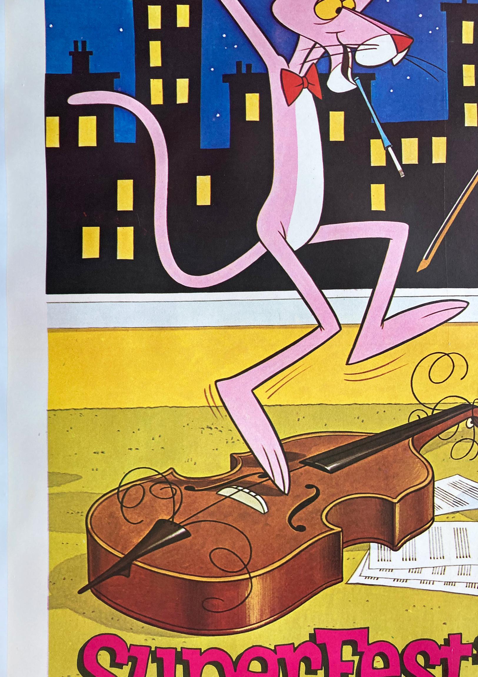 Super Festive of the Pink Panther 1970s Italian 2 Foglio Film Movie Poster In Excellent Condition For Sale In Bath, Somerset
