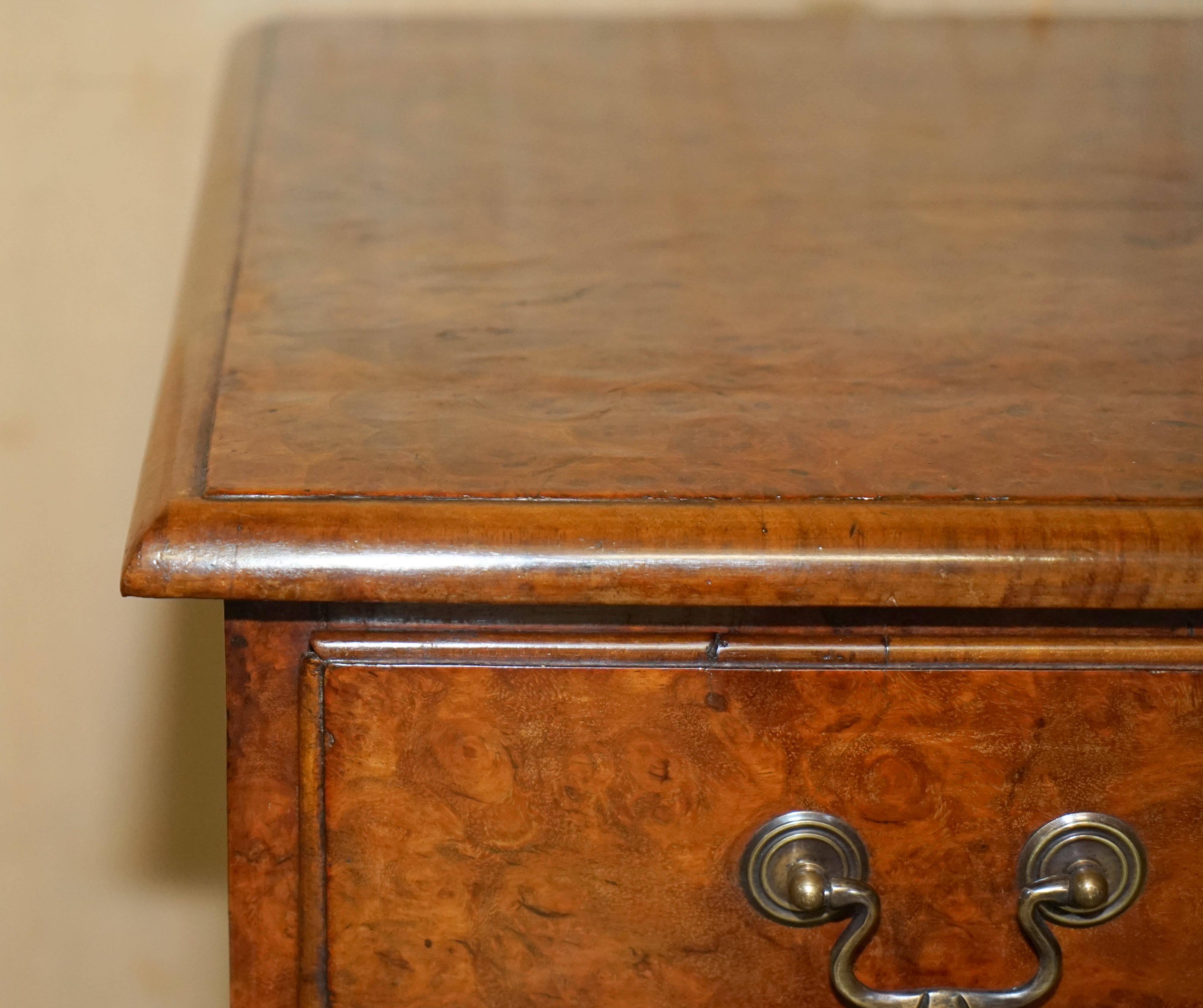 Hand-Crafted SUPER FiNE FULLY RESTORED ANTIQUE GEORGIAN CIRCA 1780 BURR ELM CHEST OF DRAWERs