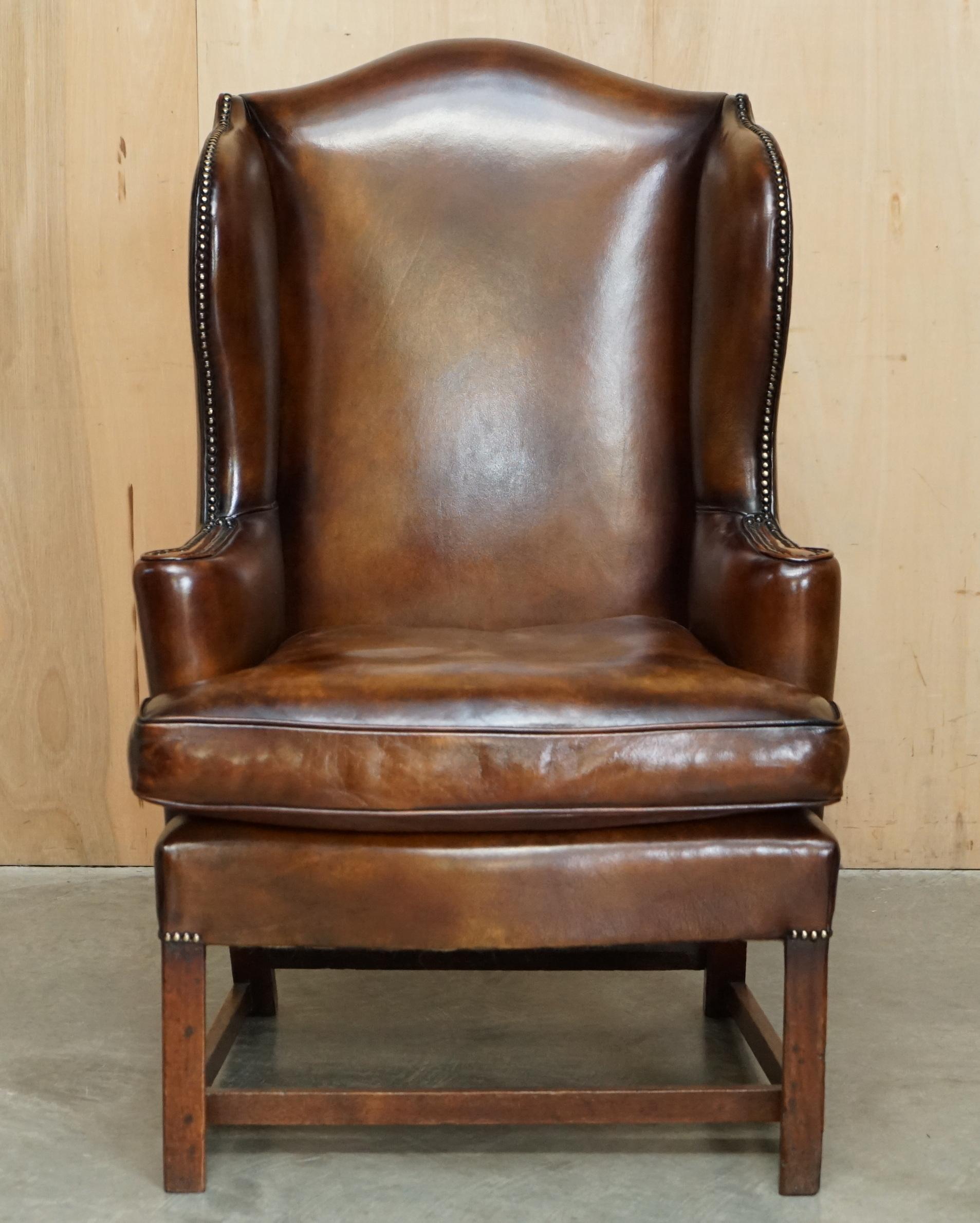 Royal House Antiques

Royal House Antiques is delighted to offer for sale this stunning, fully restored, hand dyed, very rare George III circa 1820 Wingback armchair

Please note the delivery fee listed is just a guide, it covers within the M25 only