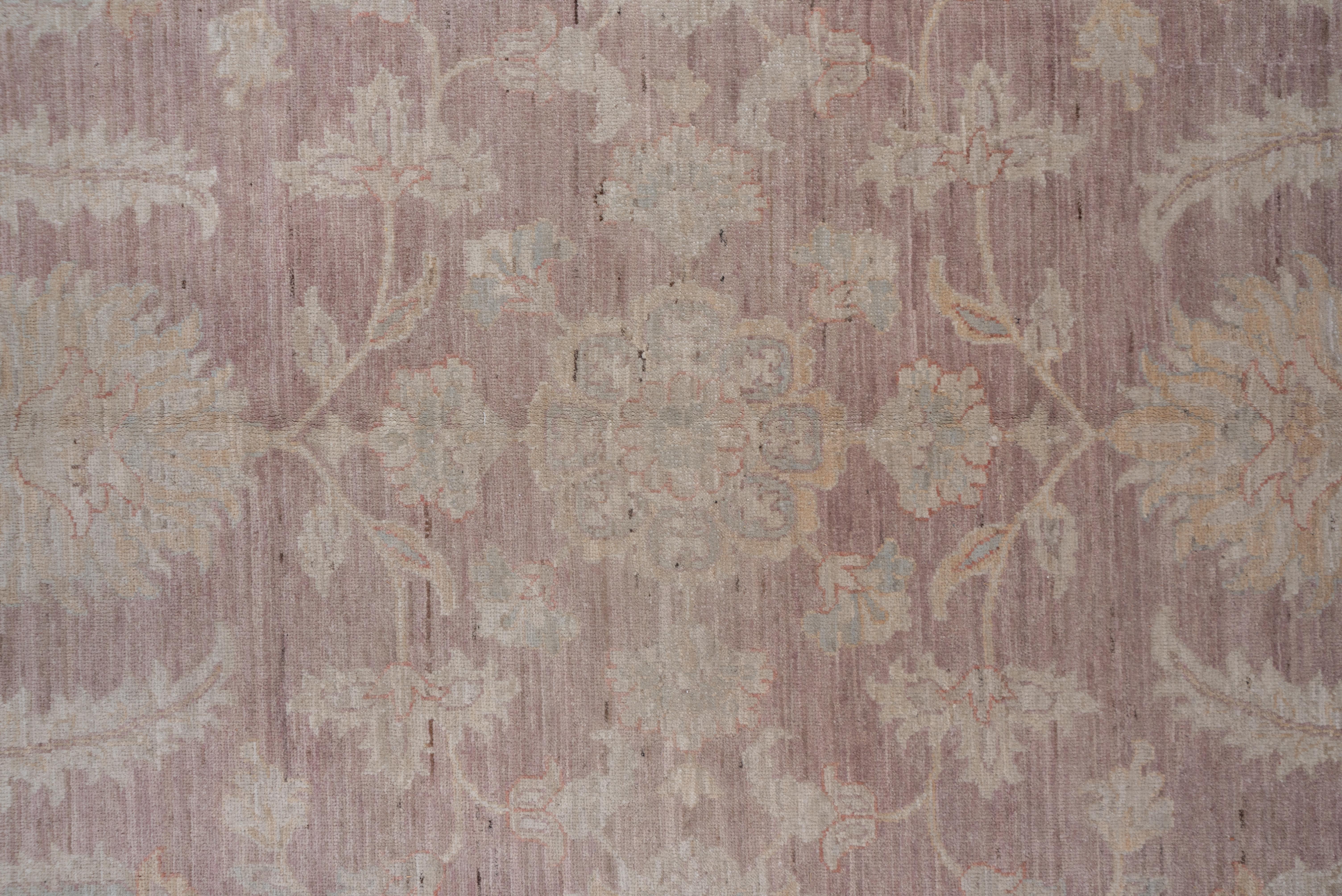 Contemporary Super Fine Weave Afghan Carpet, Light Burgundy Field