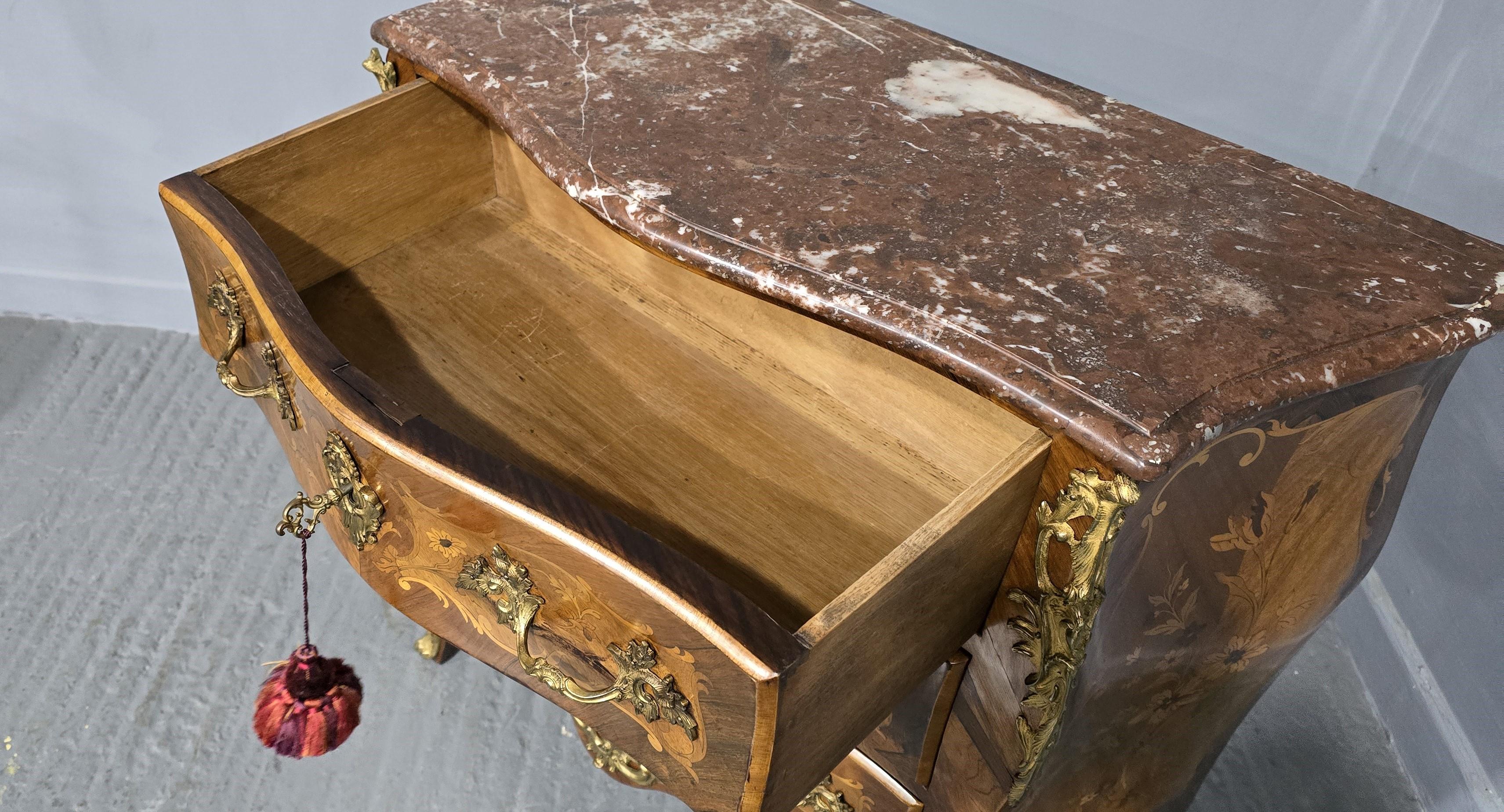 Super French Marquetry Commode Chest Drawers For Sale 5