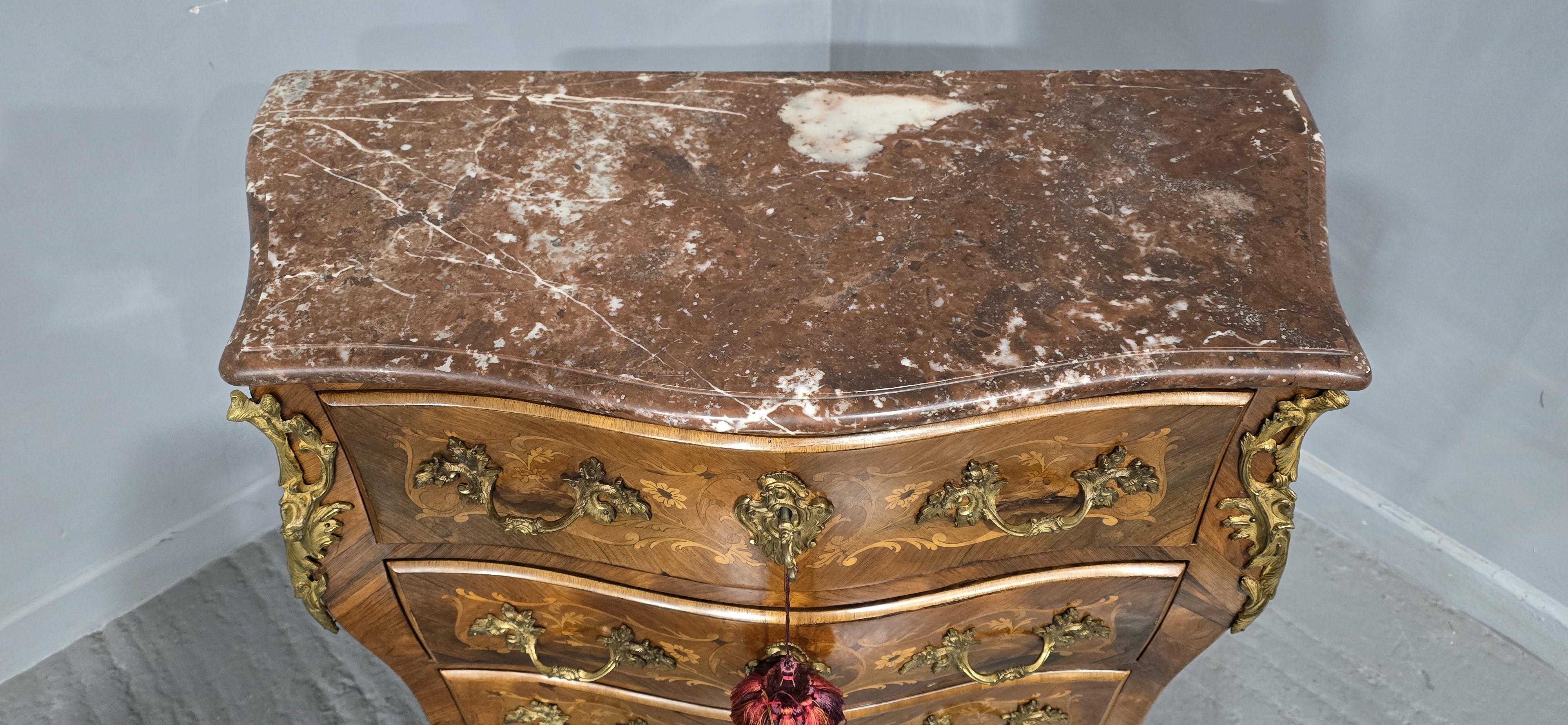Louis XIV Super French Marquetry Commode Chest Drawers For Sale
