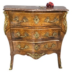 Super French Marquetry Commode Chest Drawers