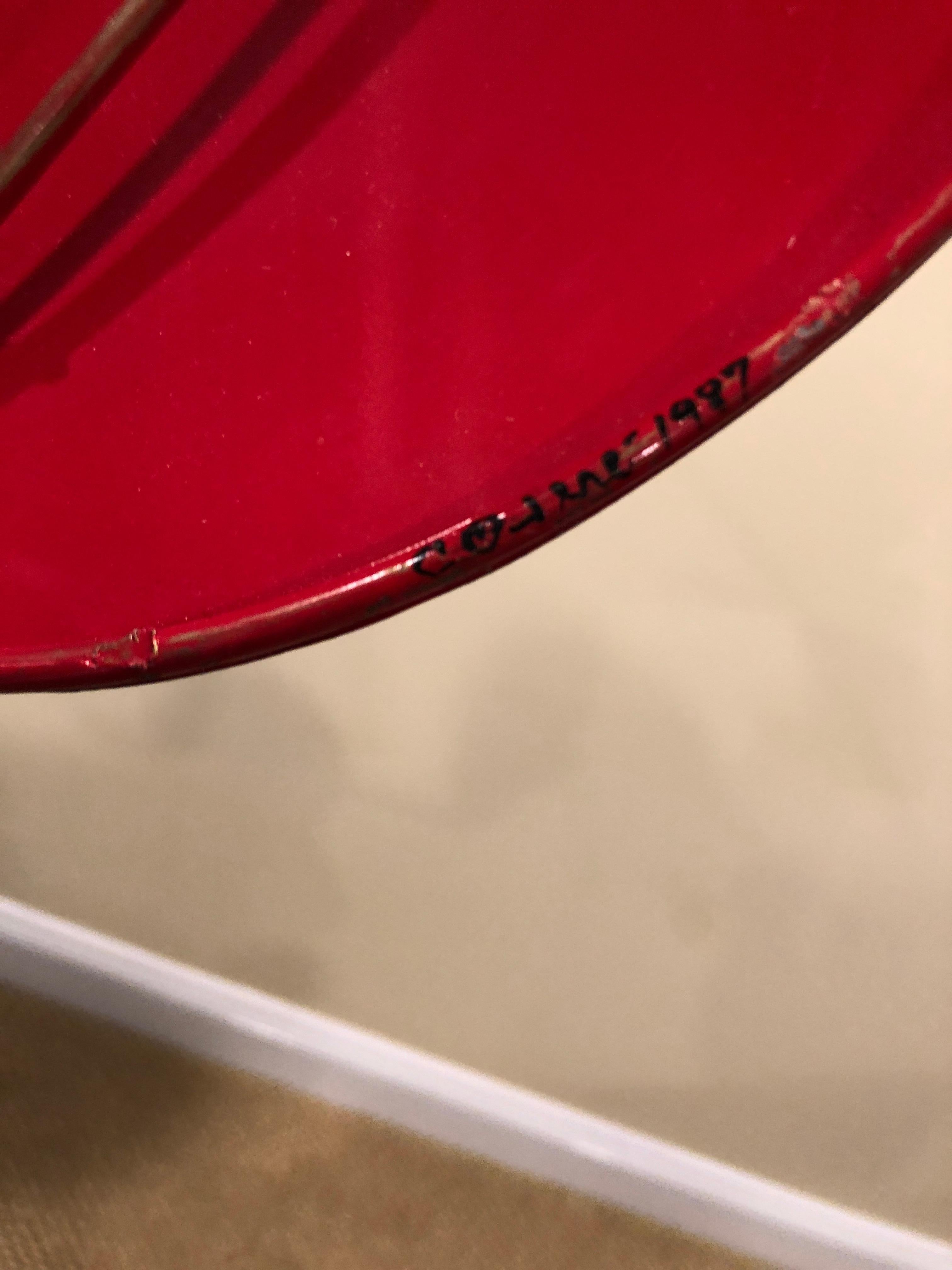 Super Fun Bold Red Airplane Wall Sculpture by Curtis Jere 6