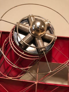 Super Fun Bold Red Airplane Wall Sculpture by Curtis Jere
