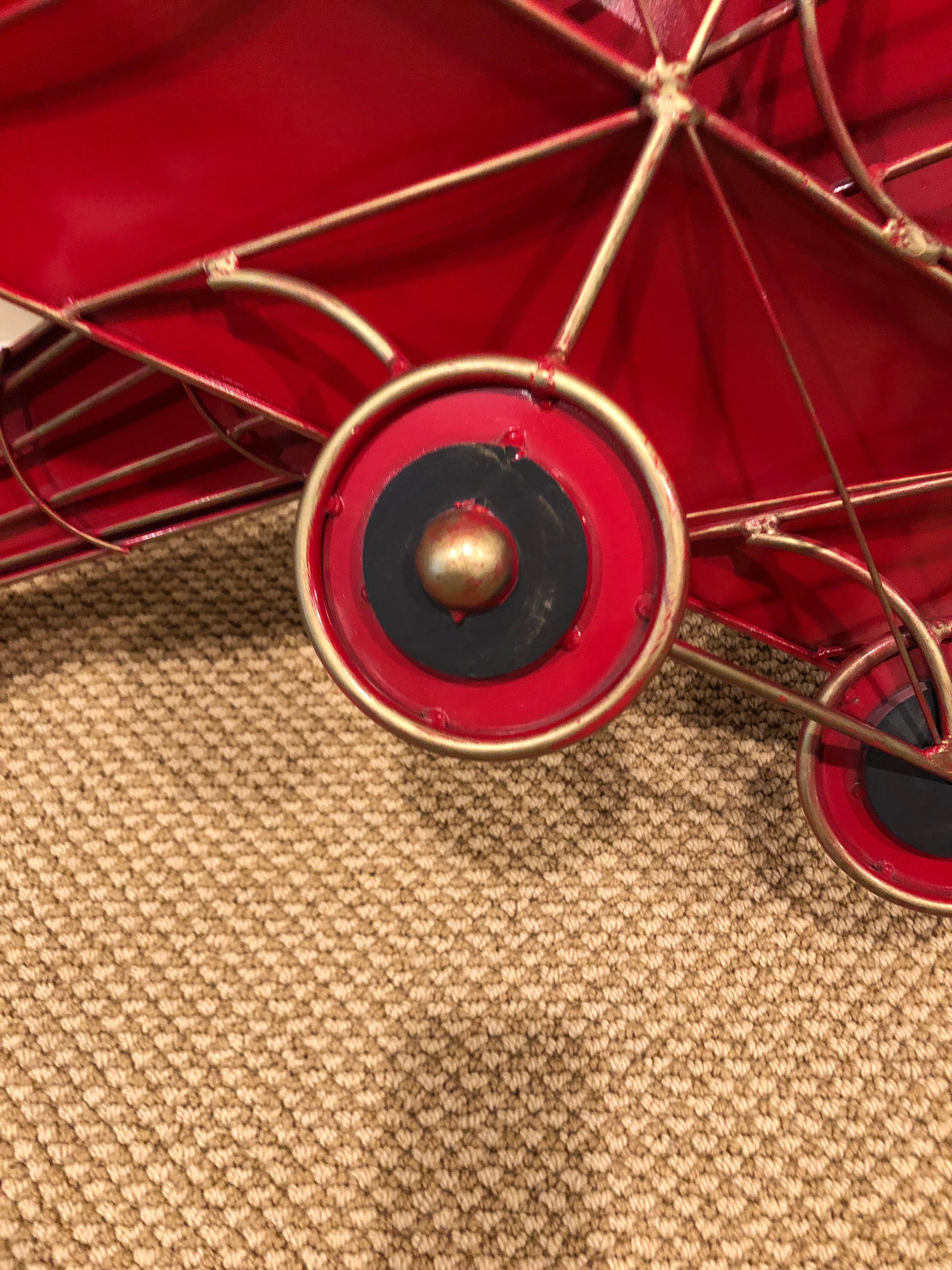 Super Fun Bold Red Airplane Wall Sculpture by Curtis Jere 1