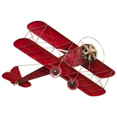 Retro Super Fun Bold Red Airplane Wall Sculpture by Curtis Jere