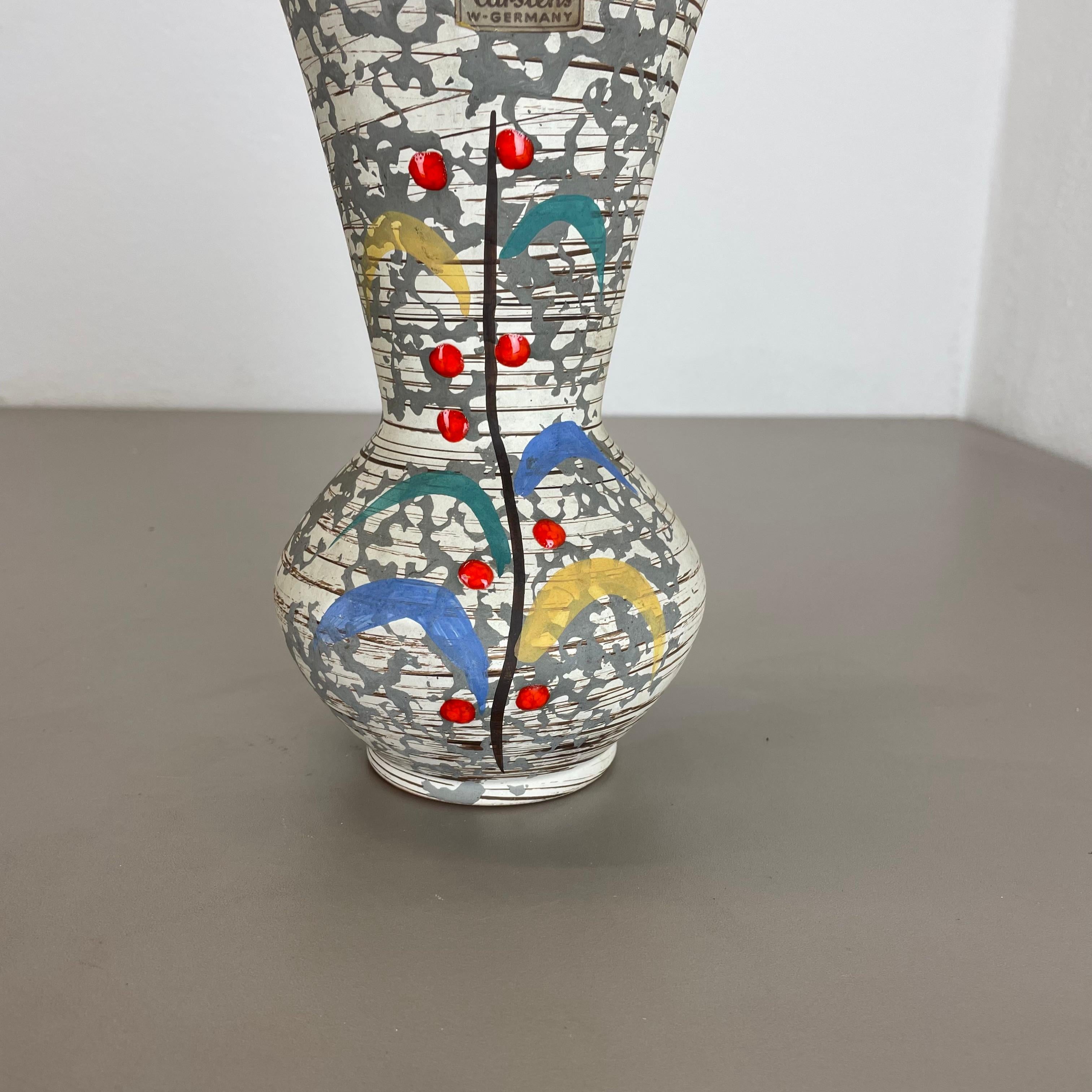 Super Glaze ABSTRACT Ceramic Pottery Vase Carstens Tönnieshof Germany, 1950s For Sale 7