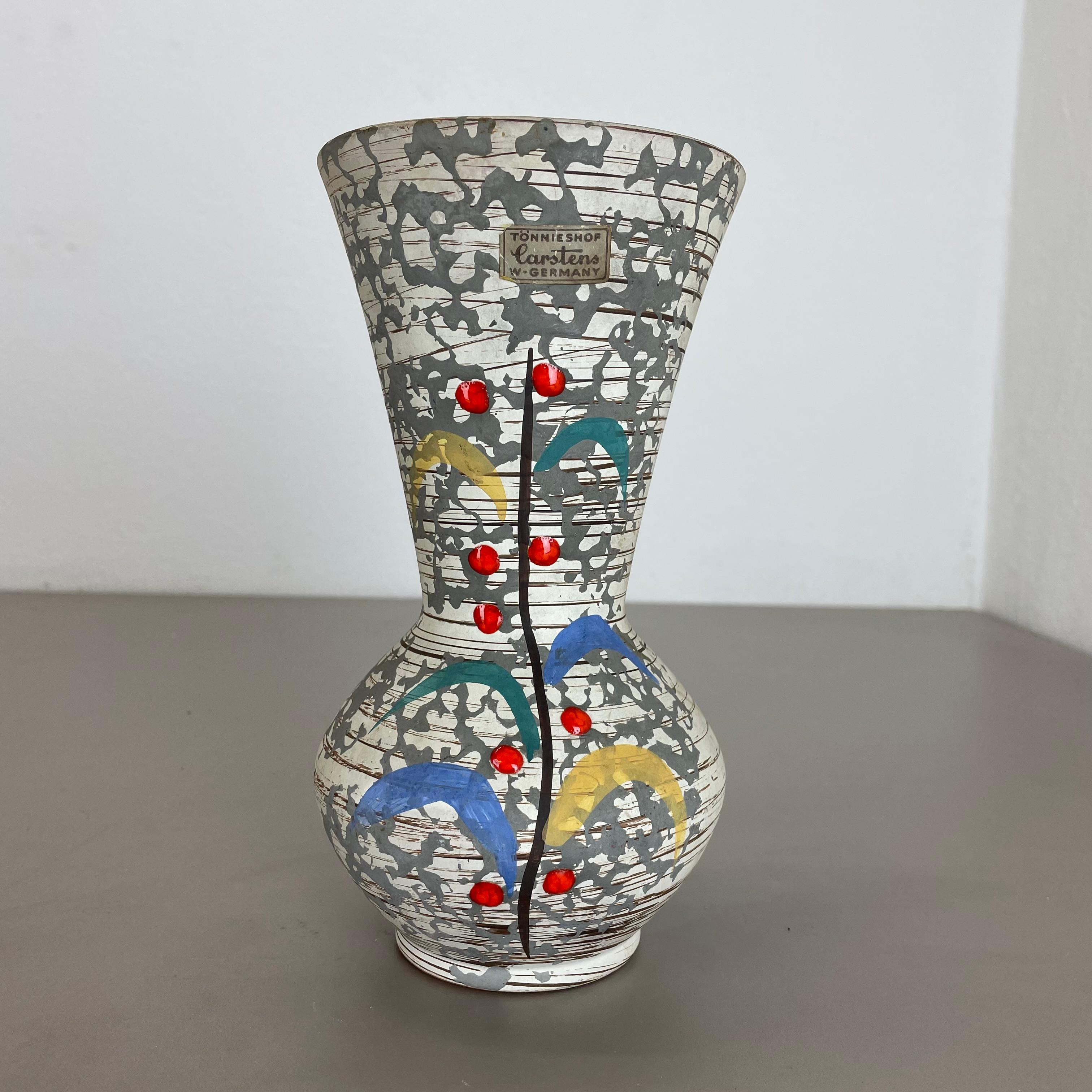 Super Glaze ABSTRACT Ceramic Pottery Vase Carstens Tönnieshof Germany, 1950s For Sale 8