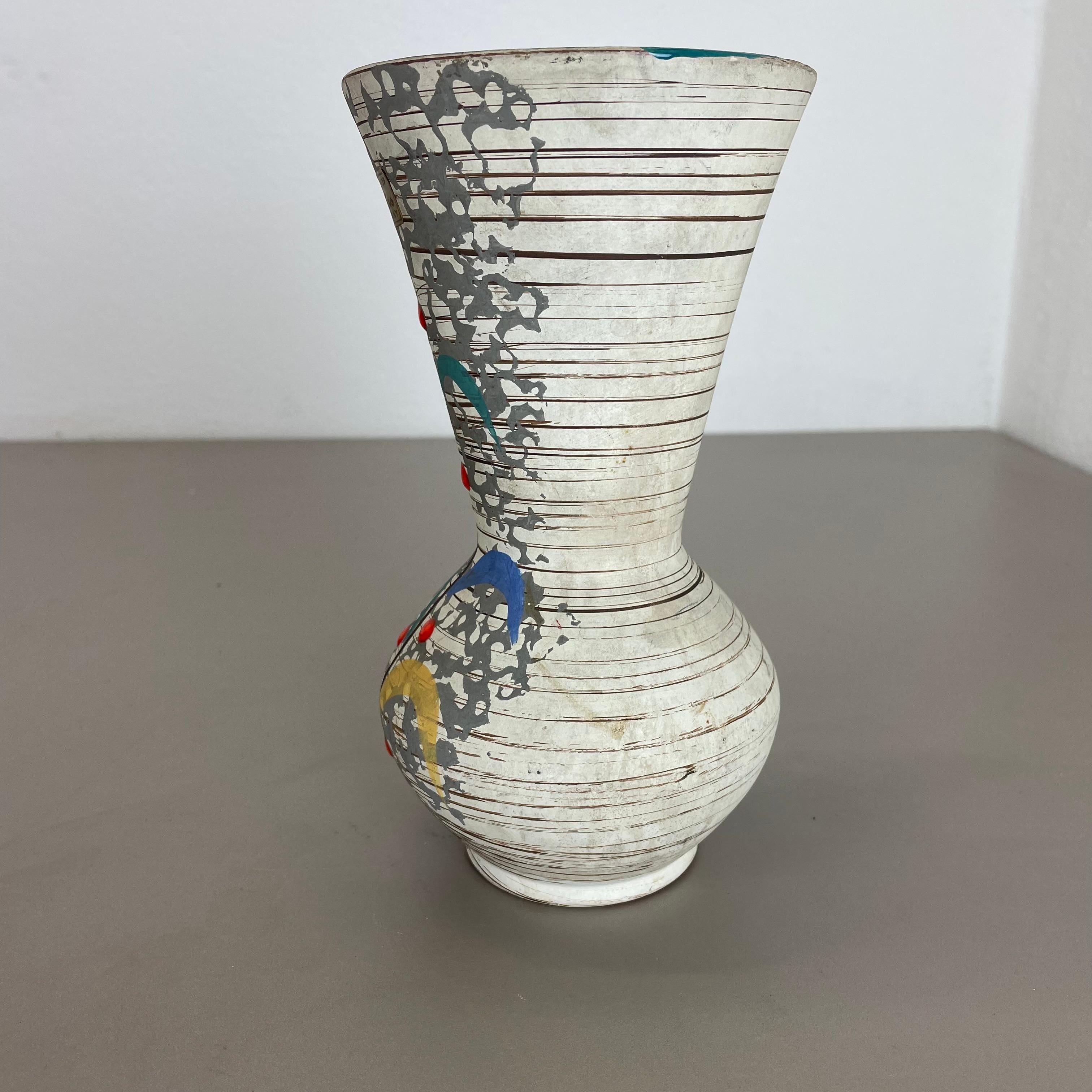 Super Glaze ABSTRACT Ceramic Pottery Vase Carstens Tönnieshof Germany, 1950s For Sale 11