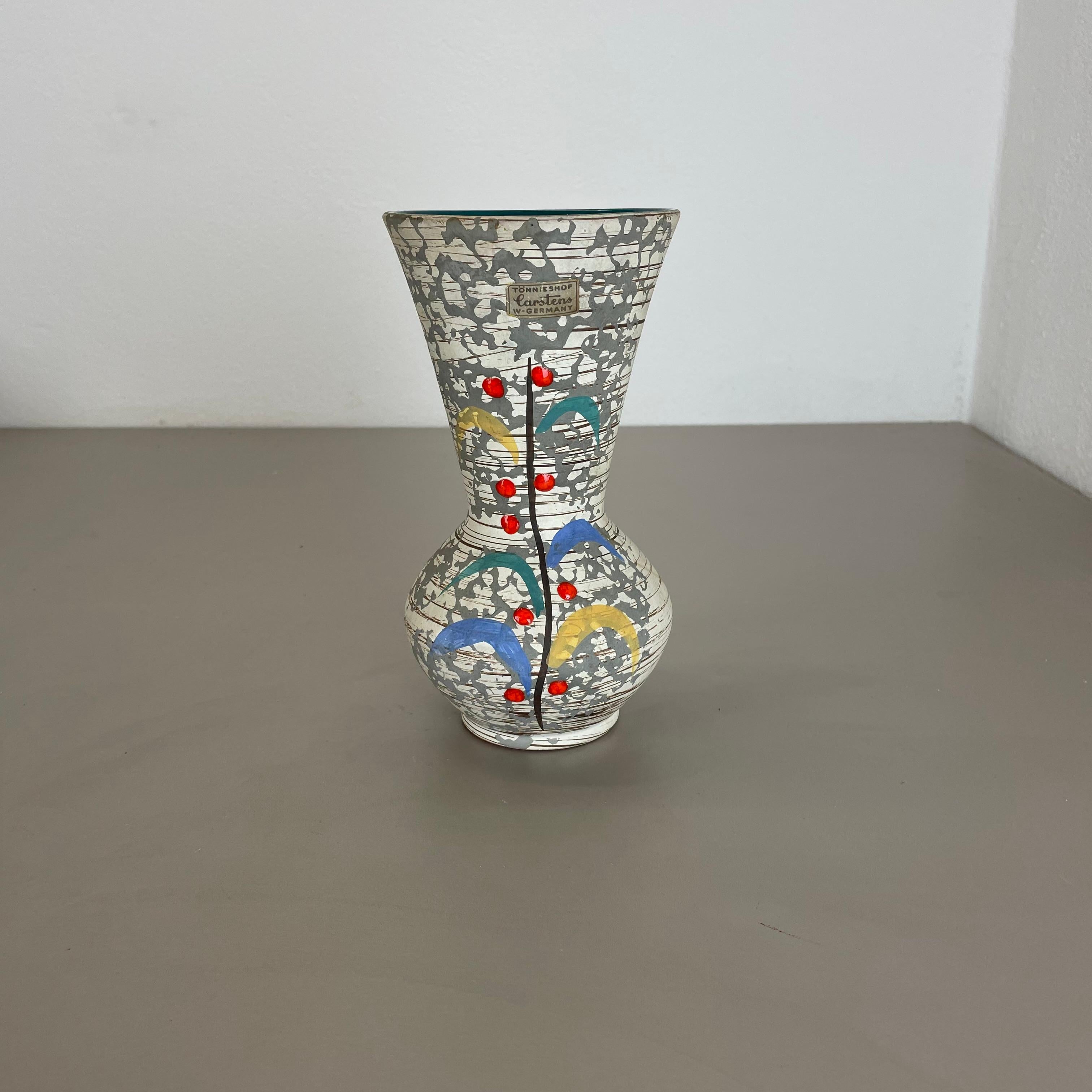 Super Glaze ABSTRACT Keramik Keramik Vase Carstens Tönnieshof Deutschland, 1950er Jahre (Moderne der Mitte des Jahrhunderts) im Angebot