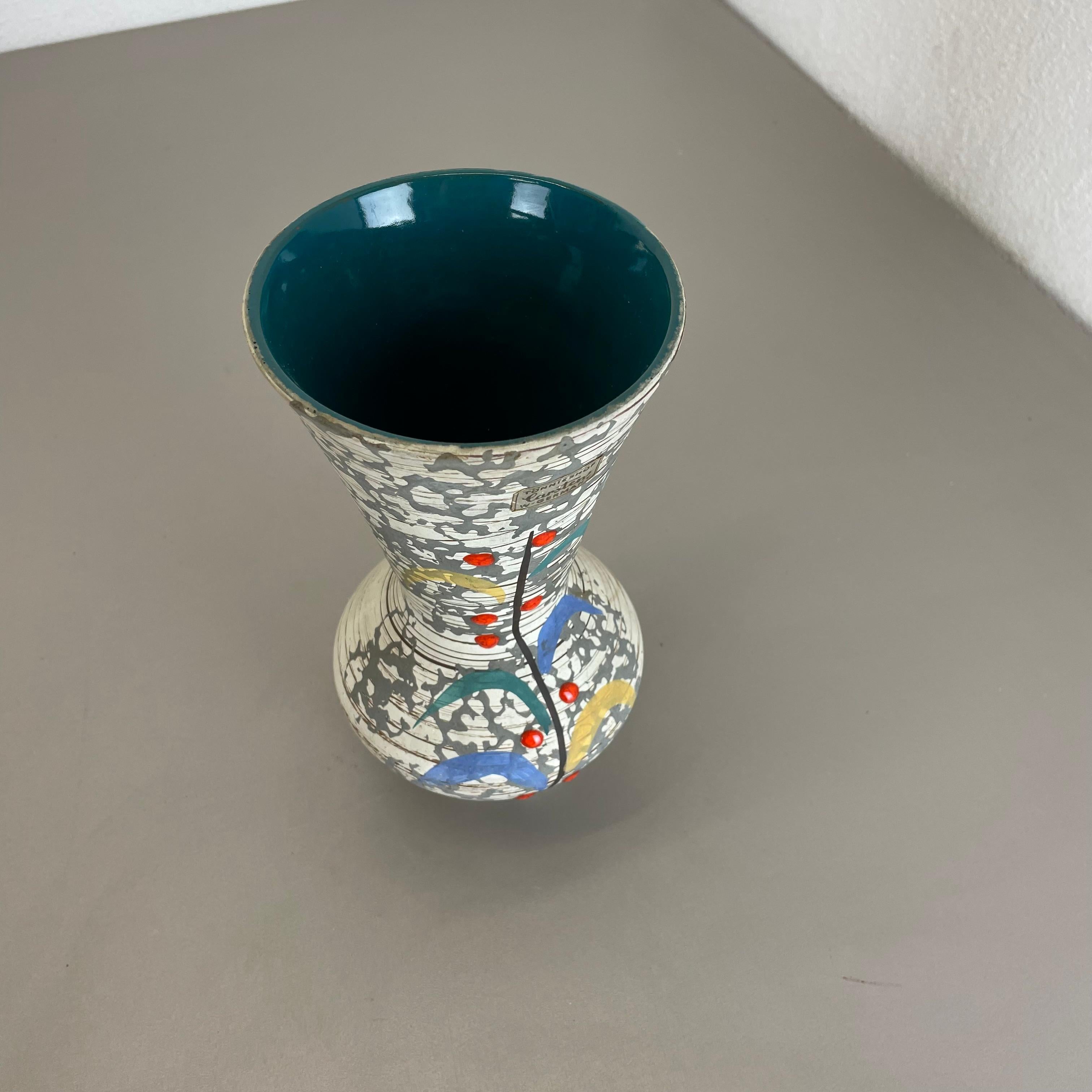 Super Glaze ABSTRACT Ceramic Pottery Vase Carstens Tönnieshof Germany, 1950s In Good Condition For Sale In Kirchlengern, DE