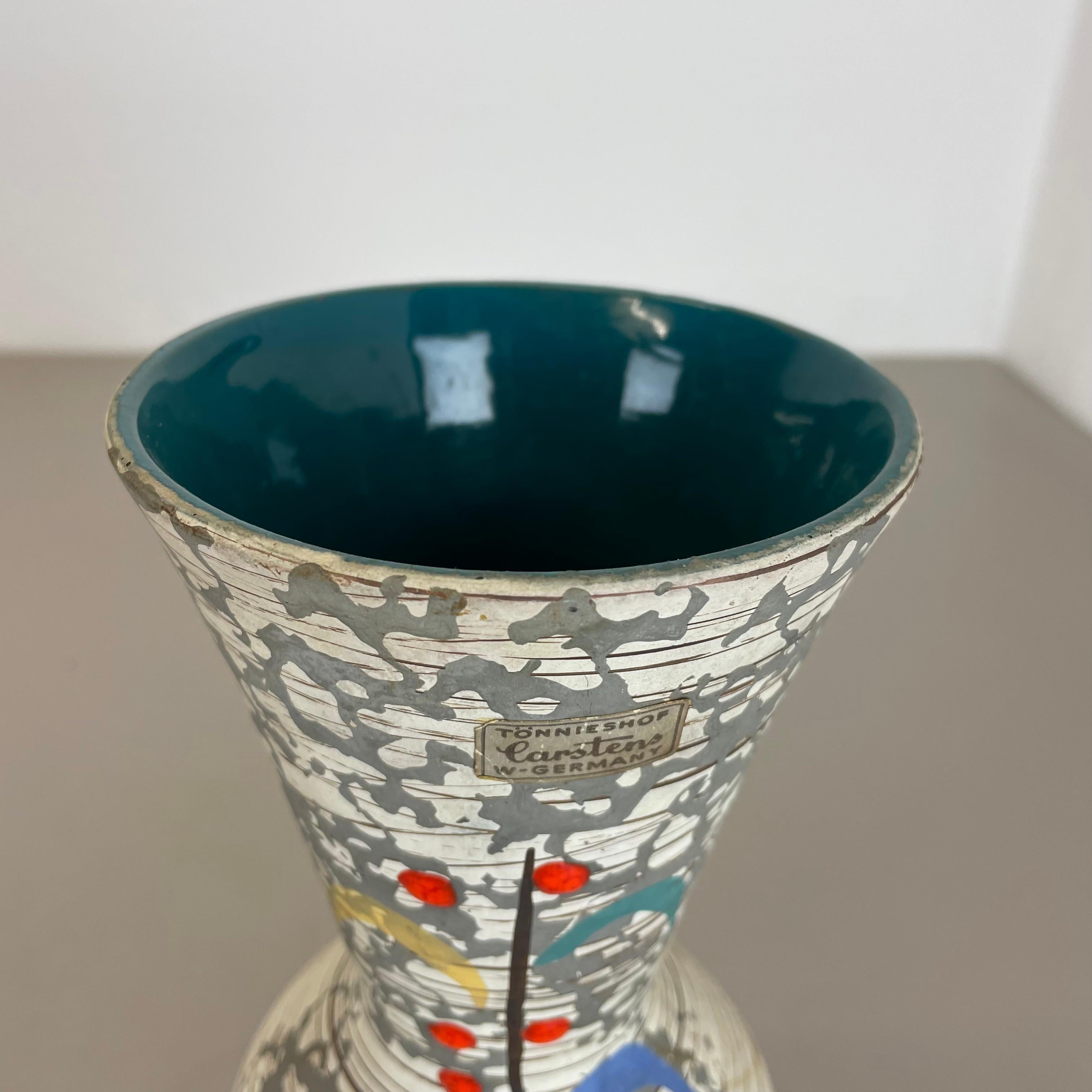 Super Glaze ABSTRACT Ceramic Pottery Vase Carstens Tönnieshof Germany, 1950s For Sale 2