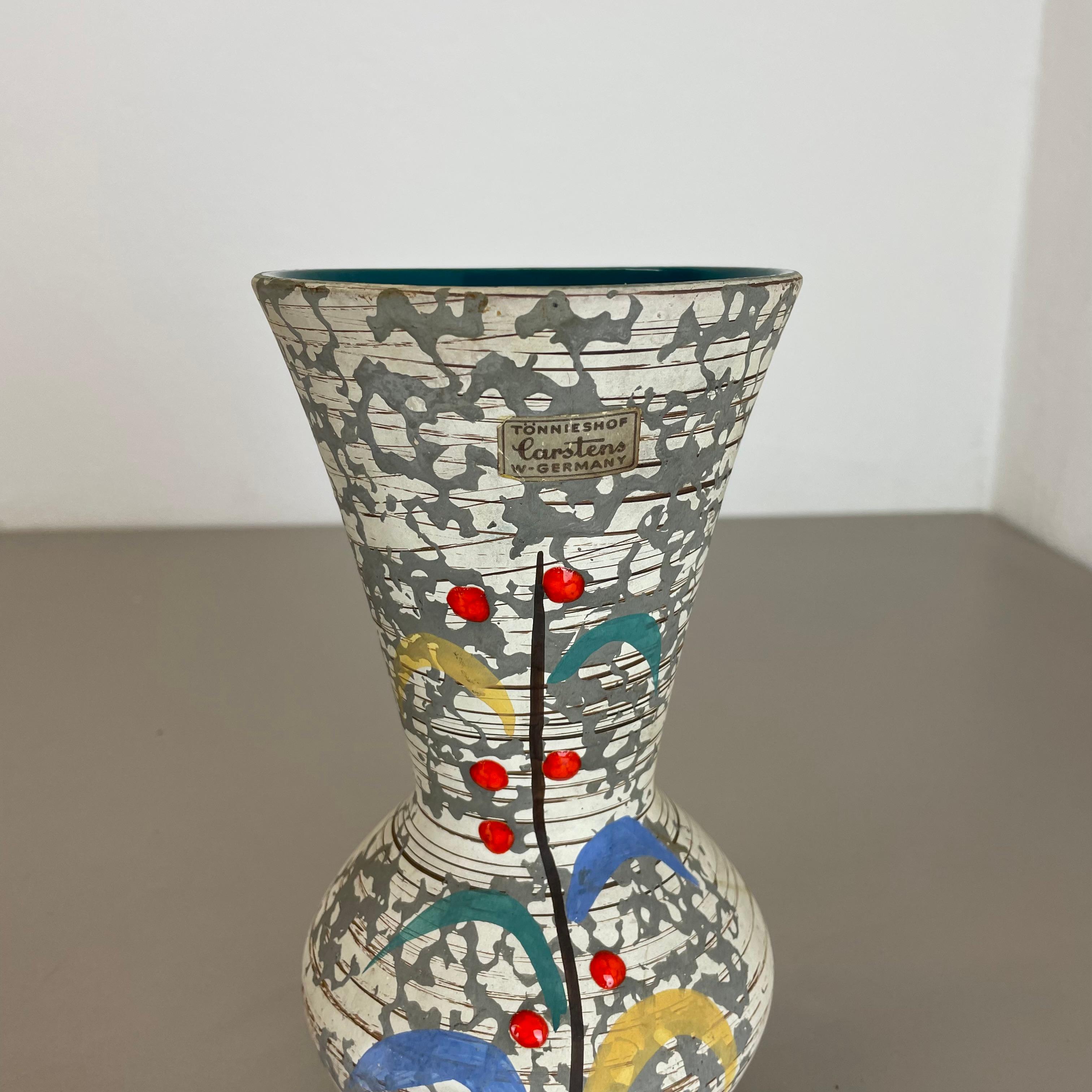 Super Glaze ABSTRACT Ceramic Pottery Vase Carstens Tönnieshof Germany, 1950s For Sale 3