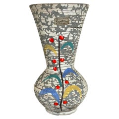 Vintage Super Glaze ABSTRACT Ceramic Pottery Vase Carstens Tönnieshof Germany, 1950s