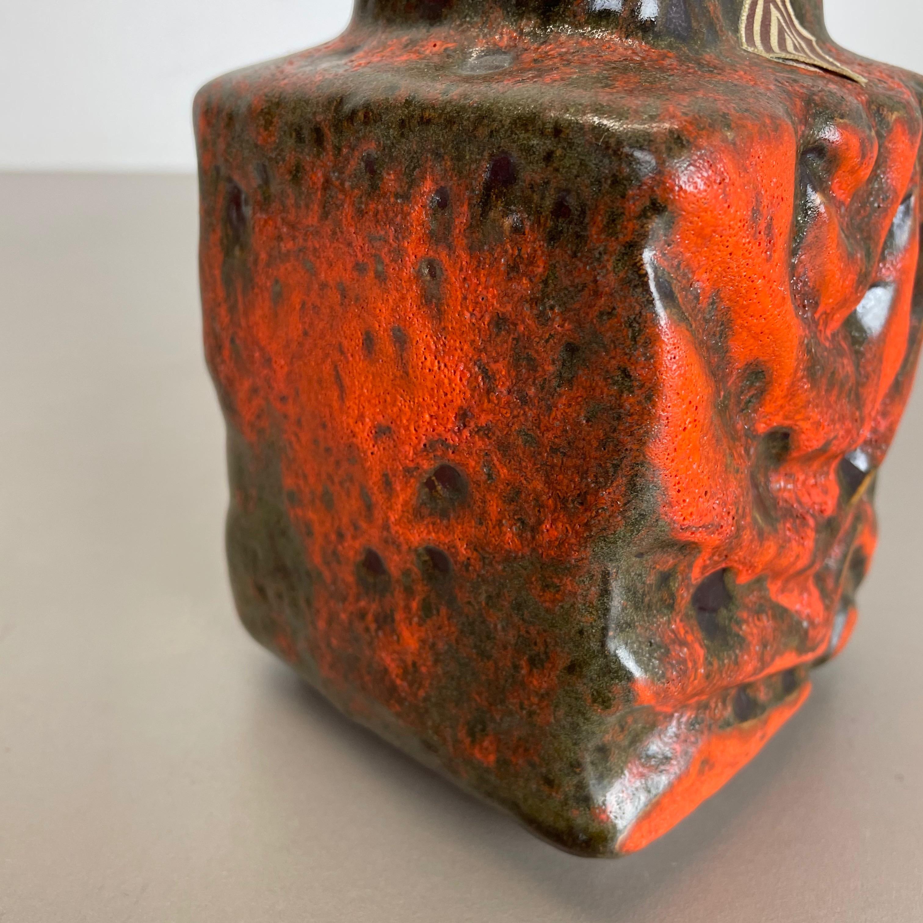 Super-Glasur WGP Fett Lava Keramik Vase Carstens Tnnieshof Deutschland, 1970er Jahre im Angebot 7