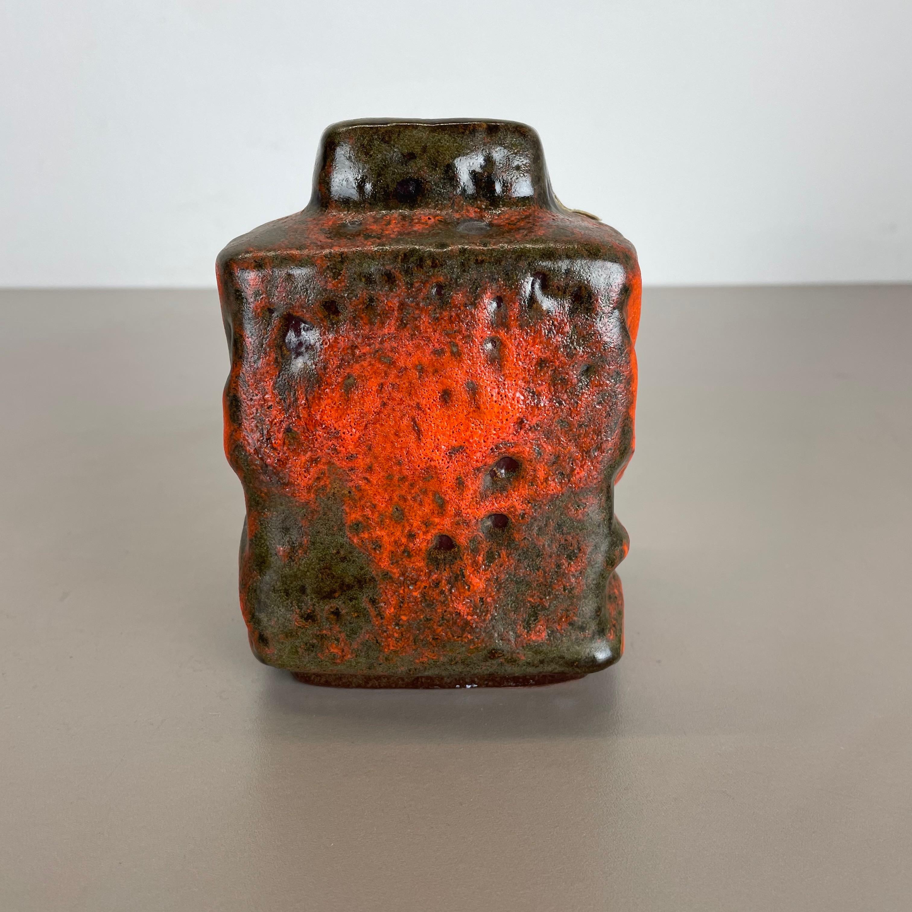 Super-Glasur WGP Fett Lava Keramik Vase Carstens Tnnieshof Deutschland, 1970er Jahre im Angebot 9