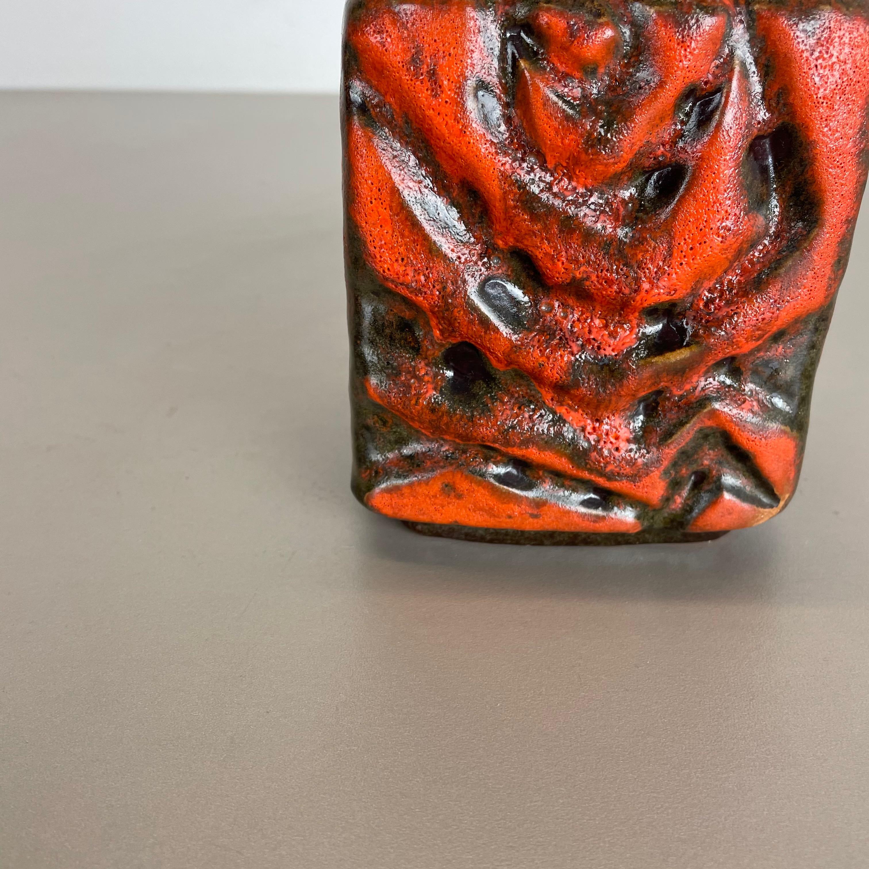 Super-Glasur WGP Fett Lava Keramik Vase Carstens Tnnieshof Deutschland, 1970er Jahre im Angebot 1