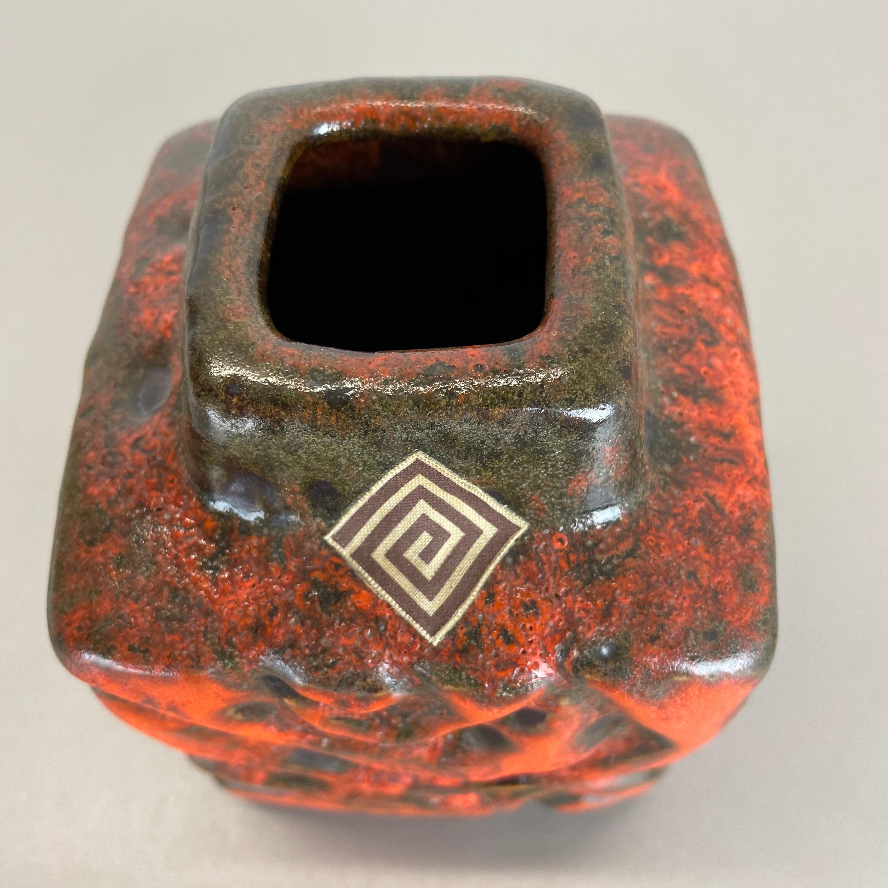 Super-Glasur WGP Fett Lava Keramik Vase Carstens Tnnieshof Deutschland, 1970er Jahre im Angebot 4
