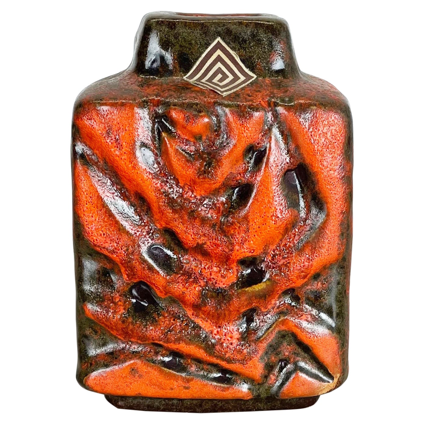 Vaso in ceramica Super Glaze WGP Fat Lava Carstens Tönnieshof Germania, anni '70