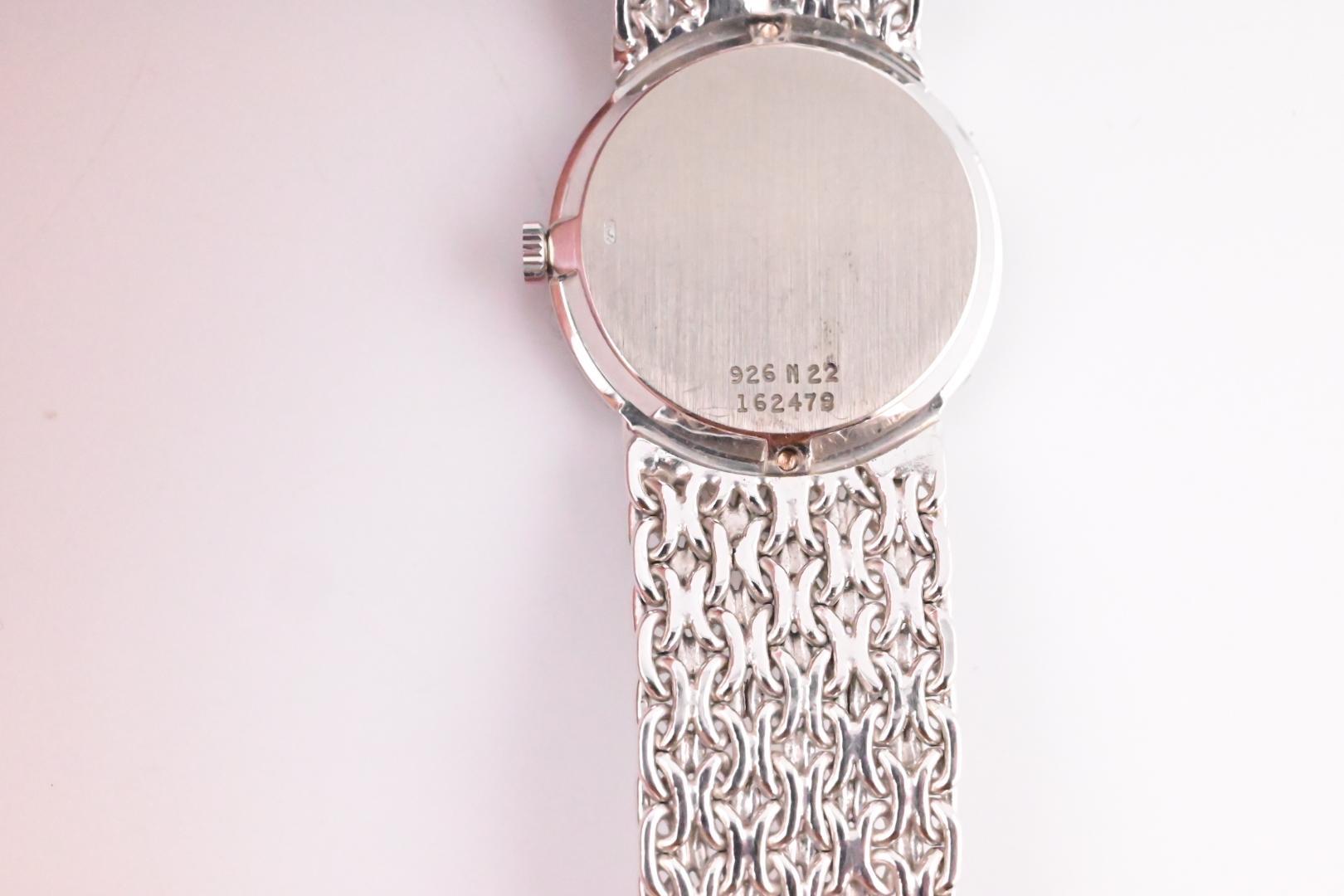 Super Gorgeous 18K White Gold Piaget Ladies Watch Lapis Dial 926 M22 Ref 5