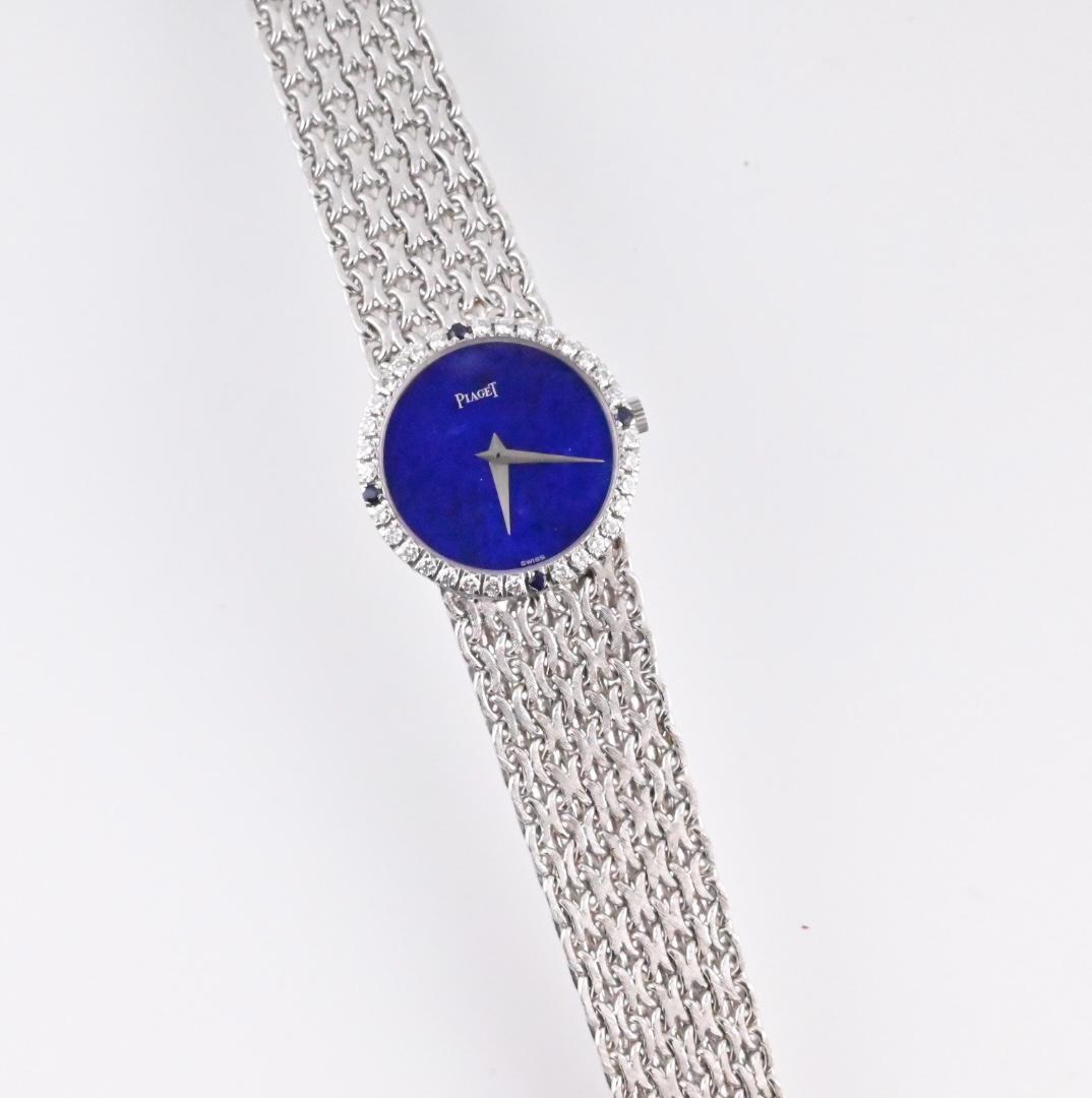 Super Gorgeous 18K White Gold Piaget Ladies Watch Lapis Dial 926 M22 Ref 2
