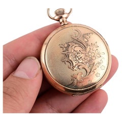 Super Gorgeous Waltham 14K Yellow Gold Pocket Watch 1894 J Grade 59.7 Grams