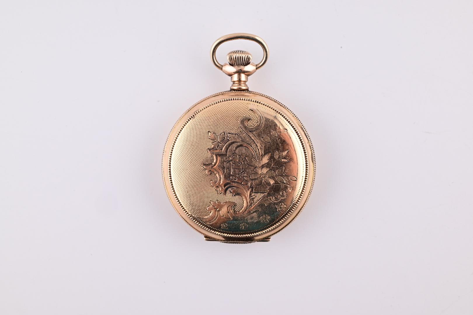 Super Gorgeous Waltham 14K Yellow Gold Pocket Watch 1894 J Grade 59.7 Grams In Good Condition In Media, PA