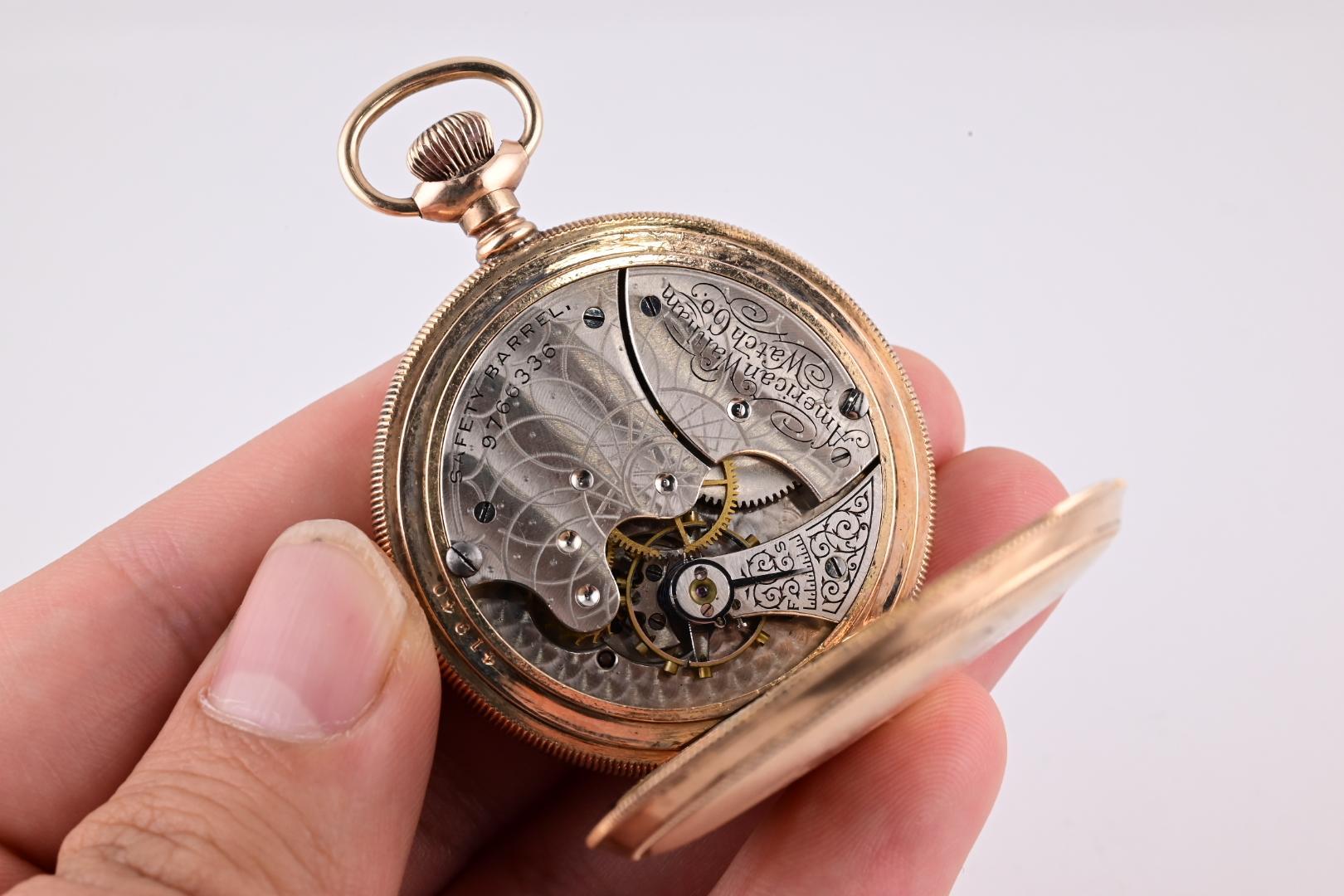 Super Gorgeous Waltham 14K Yellow Gold Pocket Watch 1894 J Grade 59.7 Grams 2
