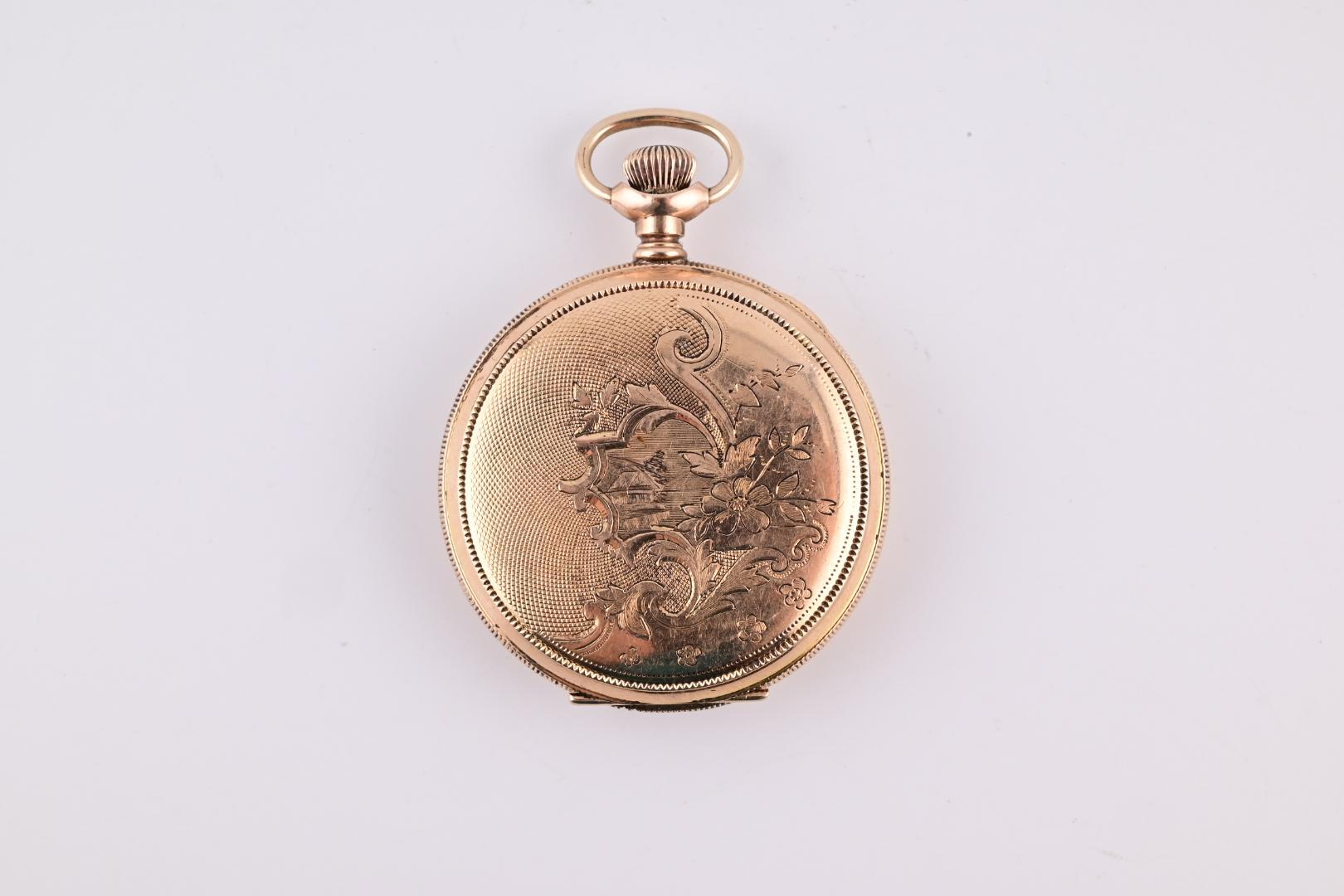 Super Gorgeous Waltham 14K Yellow Gold Pocket Watch 1894 J Grade 59.7 Grams 3