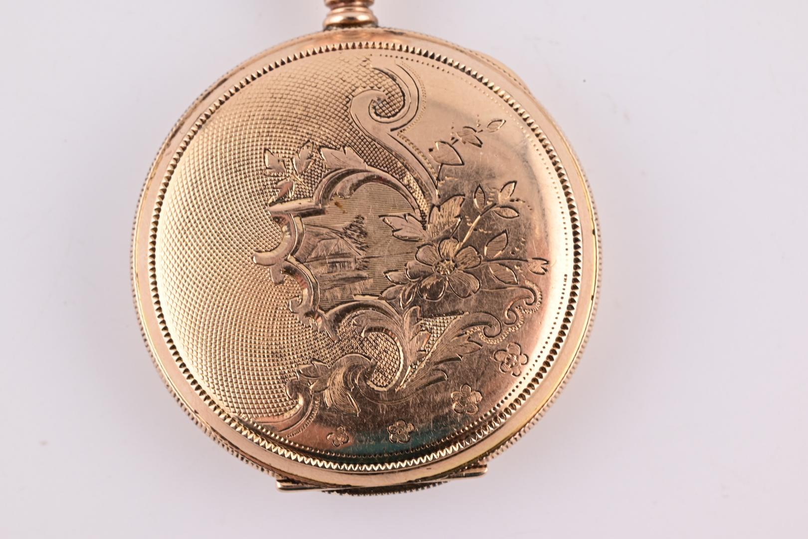 Super Gorgeous Waltham 14K Yellow Gold Pocket Watch 1894 J Grade 59.7 Grams 5